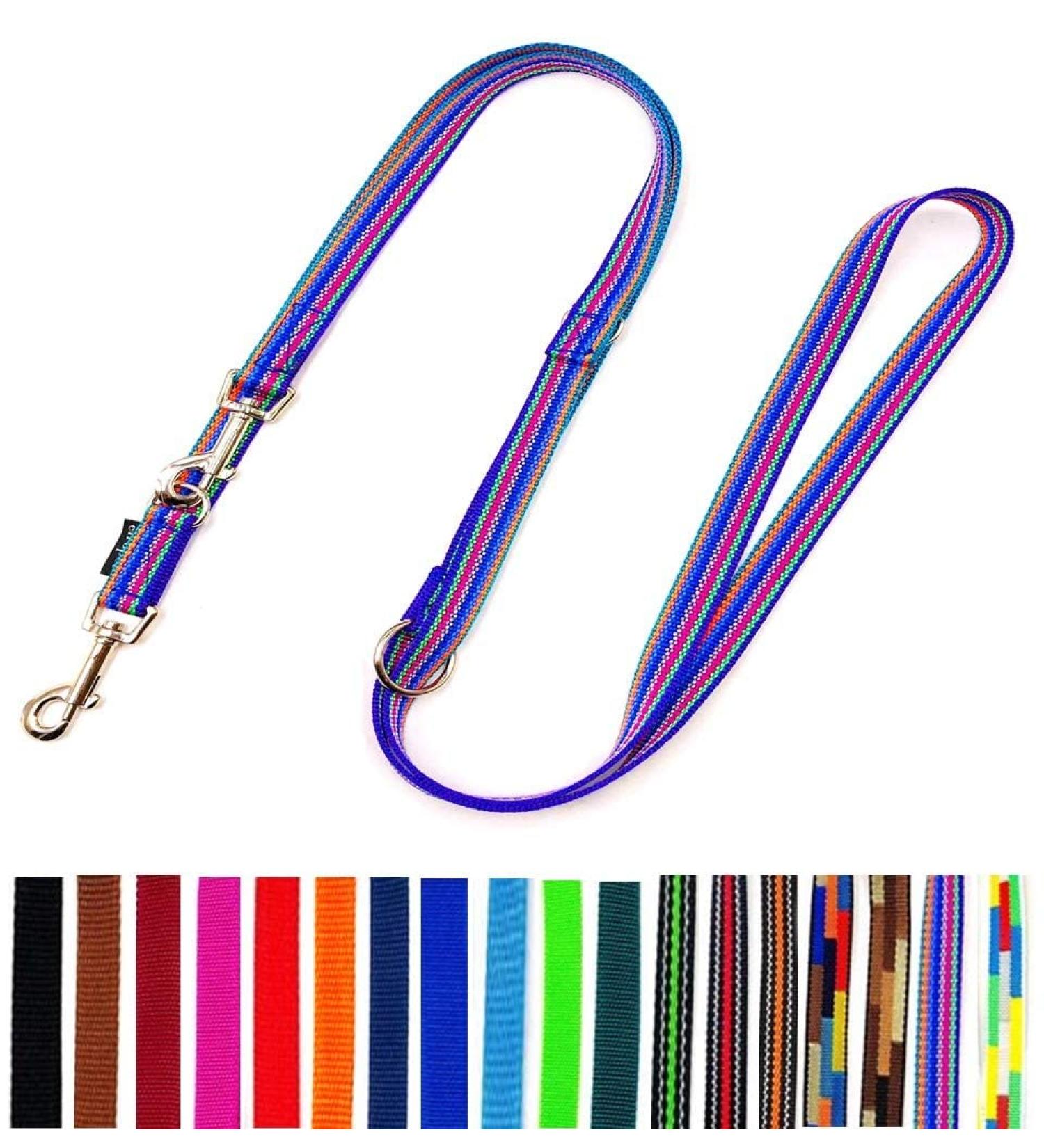 Adjustable Dog Linen Leash - 2m to 5m for Large Dogs | 7 Colors Available | Durable 20mm & 25mm Options - Buy Online on SooperMarket.com