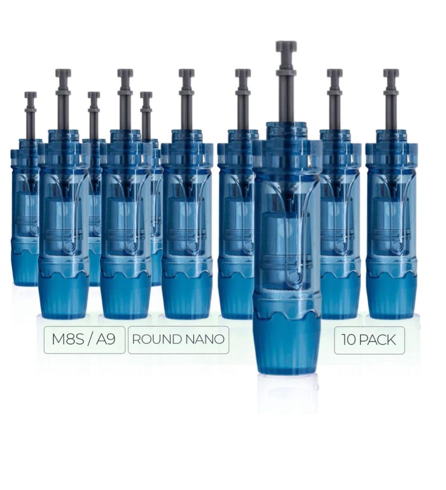 Dr. Pen Ultima M8S / A9 0.25mm Round Nano Cartridges - 10 Pack Disposable Replacement Parts - Buy Online on SooperMarket.com