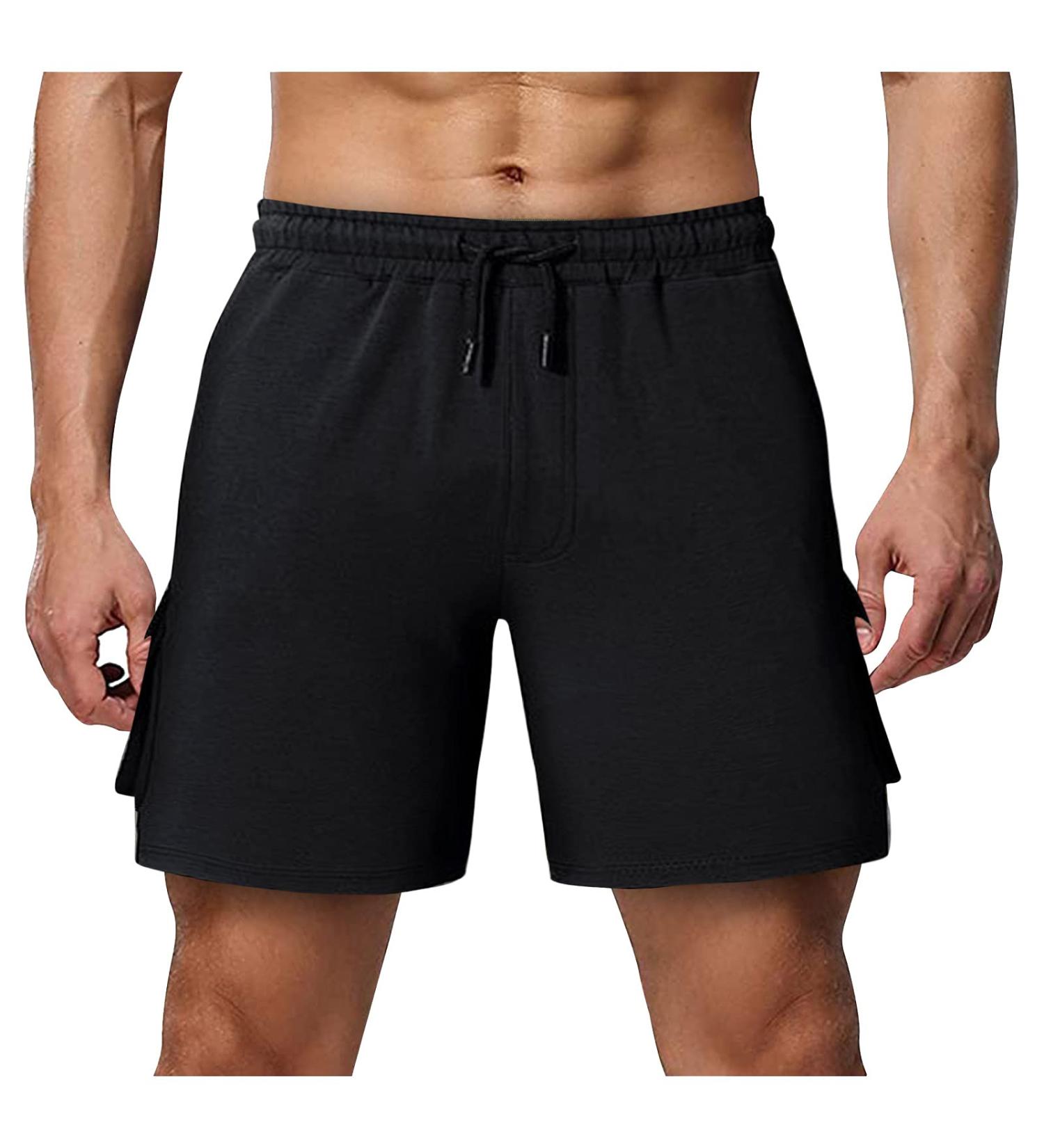 Ronony Men s Sport Shorts - Comfortable Loose Fit Jogging & Running Shorts with Pockets - Summer Cotton Casual Trousers - Available in XXL - #Black - Buy Online on SooperMarket.com