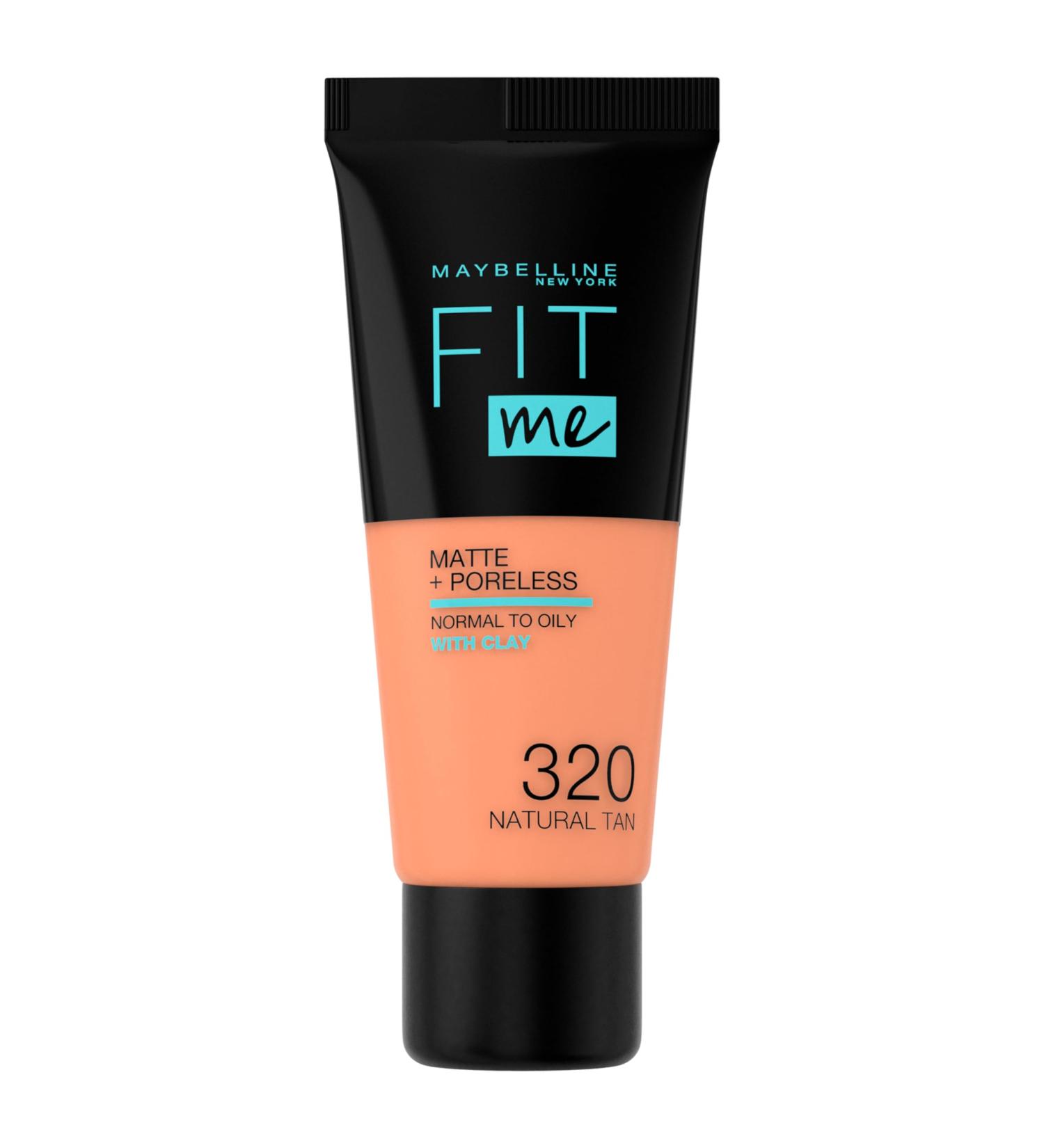 Maybelline Fit Me Matte & Poreless Makeup No. 320 Natural Tan - 30 ml Liquid Foundation Lightweight & Moisturizing Best for Medium Coverage - Buy Internationally Online - Buy Online on SooperMarket.com