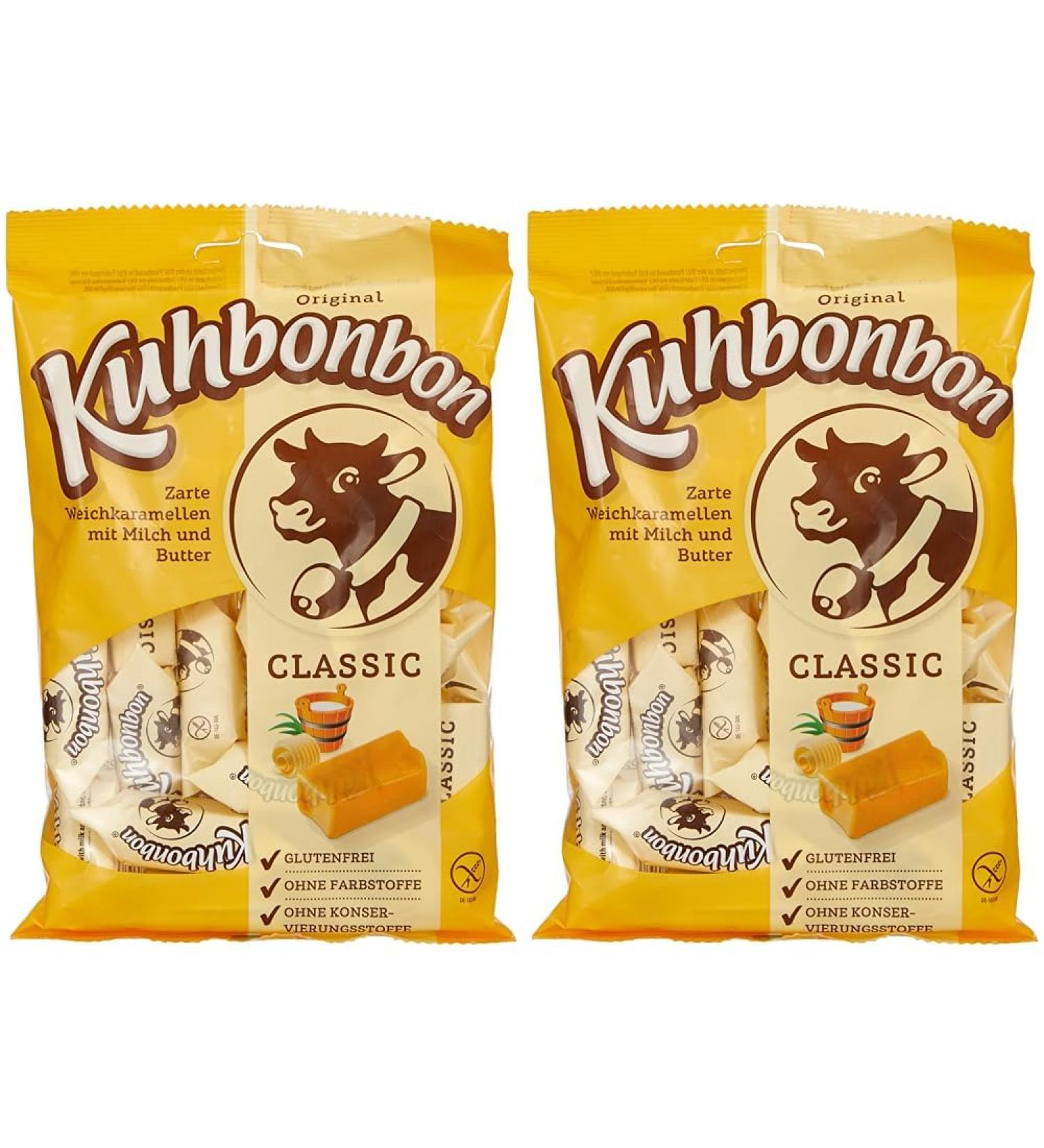 Cowbonbon Classic Soft Caramel Bonbons - Gluten-Free Toffee Candies | 200g (2 Pack) - Sweet Treats for All! - Buy Online on SooperMarket.com