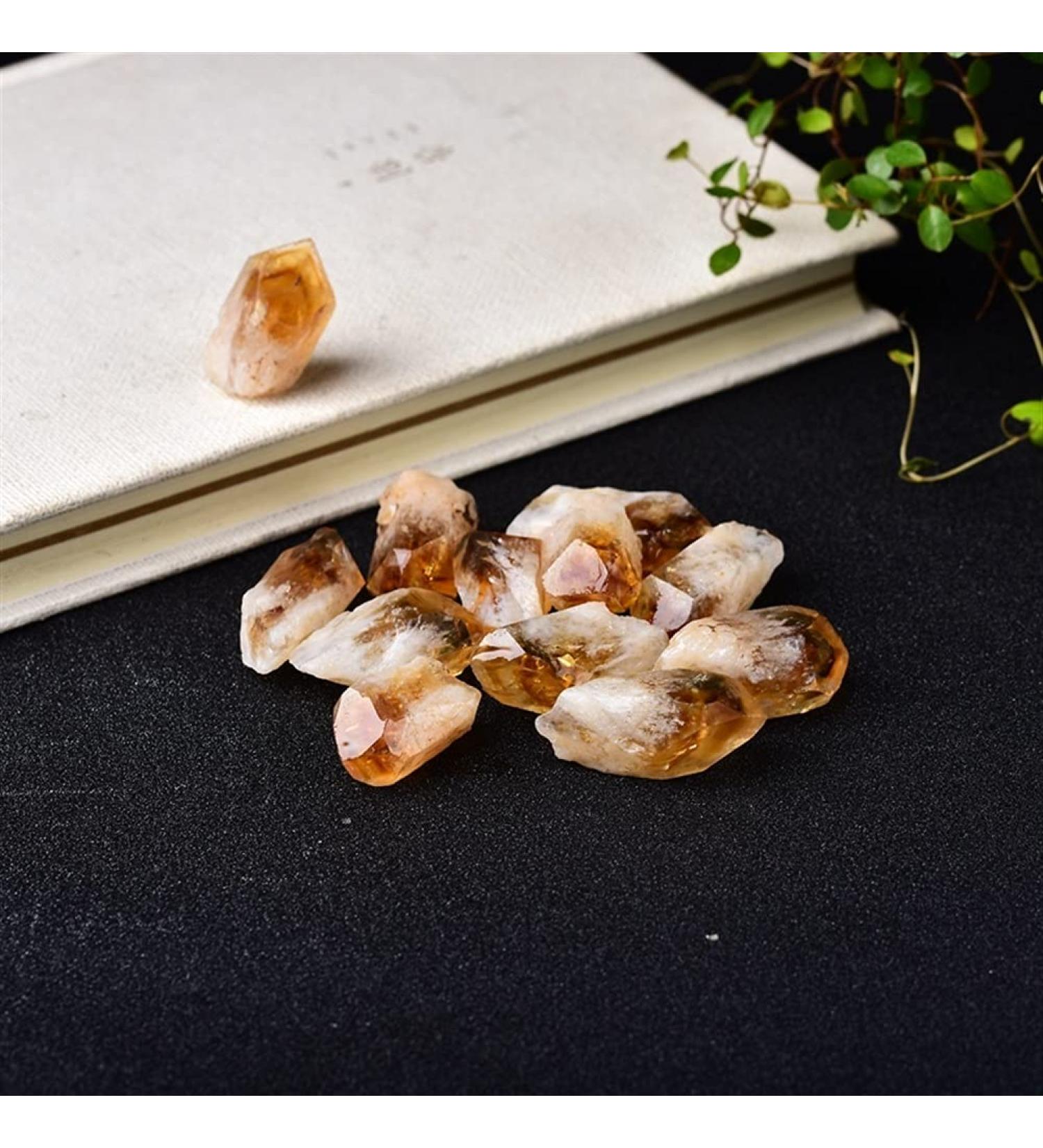 Natural Citrine Point Quartz Raw Rock Ore EnergyStone Ornaments Can for Home DIY Gift (Color : Citrine Size : 10PC) HOMEZHOU (Color : Citrine Size : 5PC) 5PC Citrine - Buy Online on SooperMarket.com