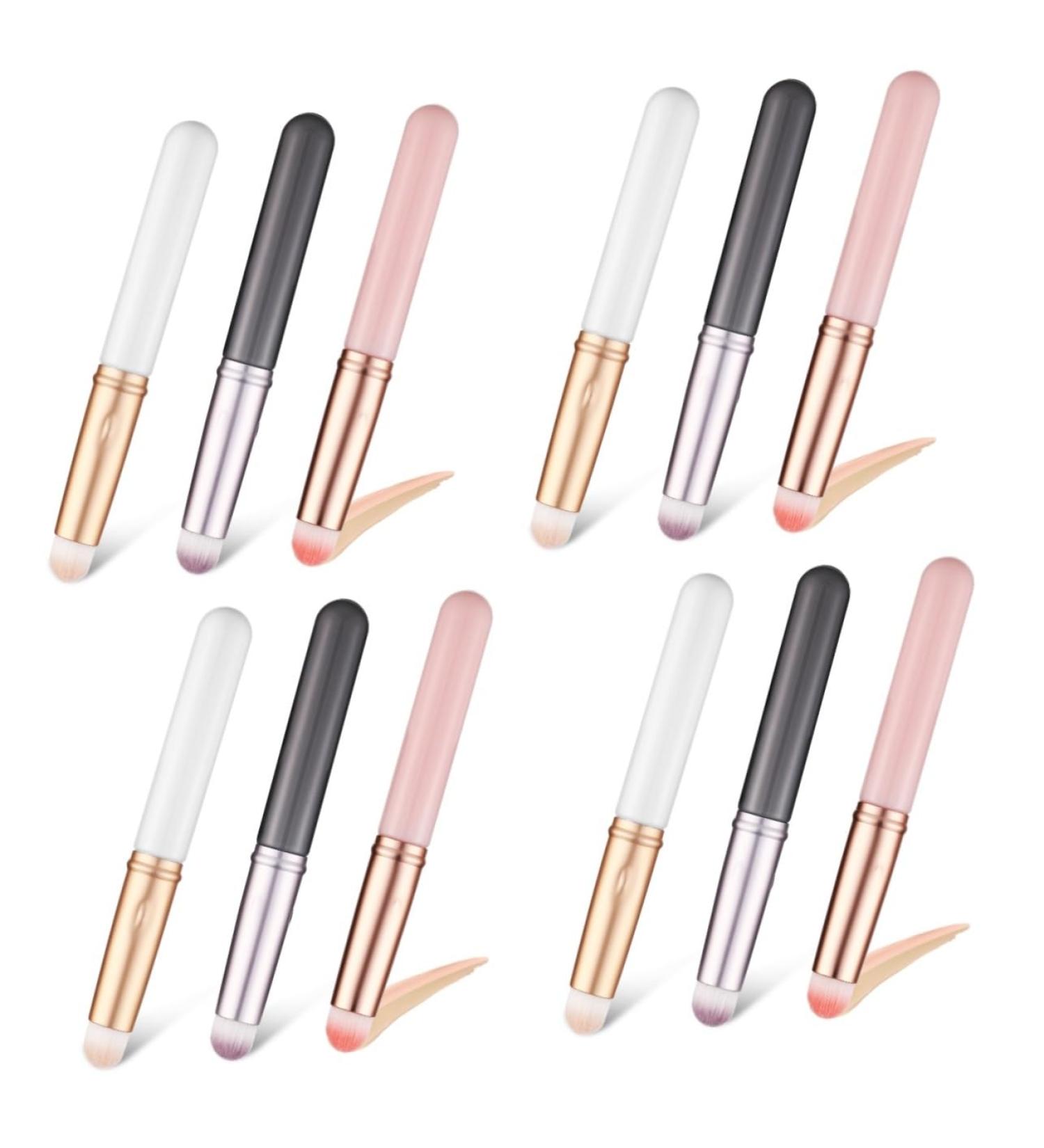 Buy NOLITOY 12 Pcs Lip Brush & Concealer Brush Set Professional Makeup Applicators with Caps for Perfect Lipstick Application International Shipping Available - Buy Online on SooperMarket.com