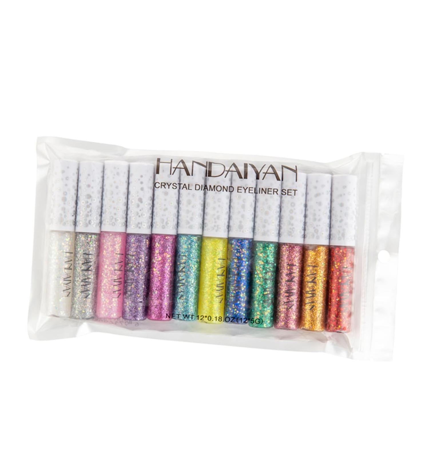 CANIGHT 12pcs Liquid Eyeshadow Liquid Eyeliner Eye Shadow Shiny Eyeshadow Glitter Eyeliner Shinny Eyeliner - Buy Online on SooperMarket.com