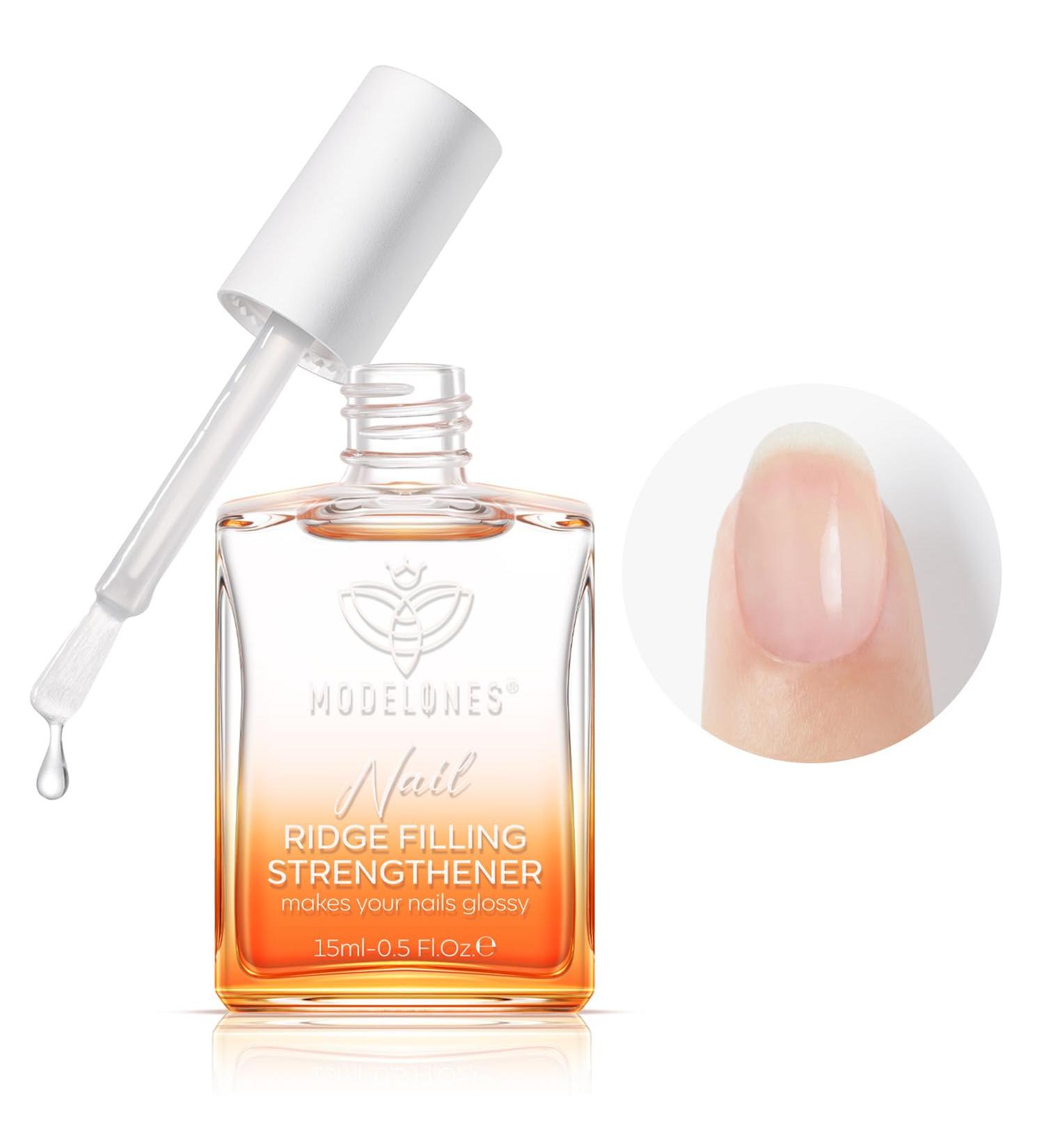 Modelones Nail Care 8-in-1 Ridge Filling Treatment for Stronger Nails | Nail Hardener, Base Coat, and Strengthener | 15ml - Buy Online on SooperMarket.com