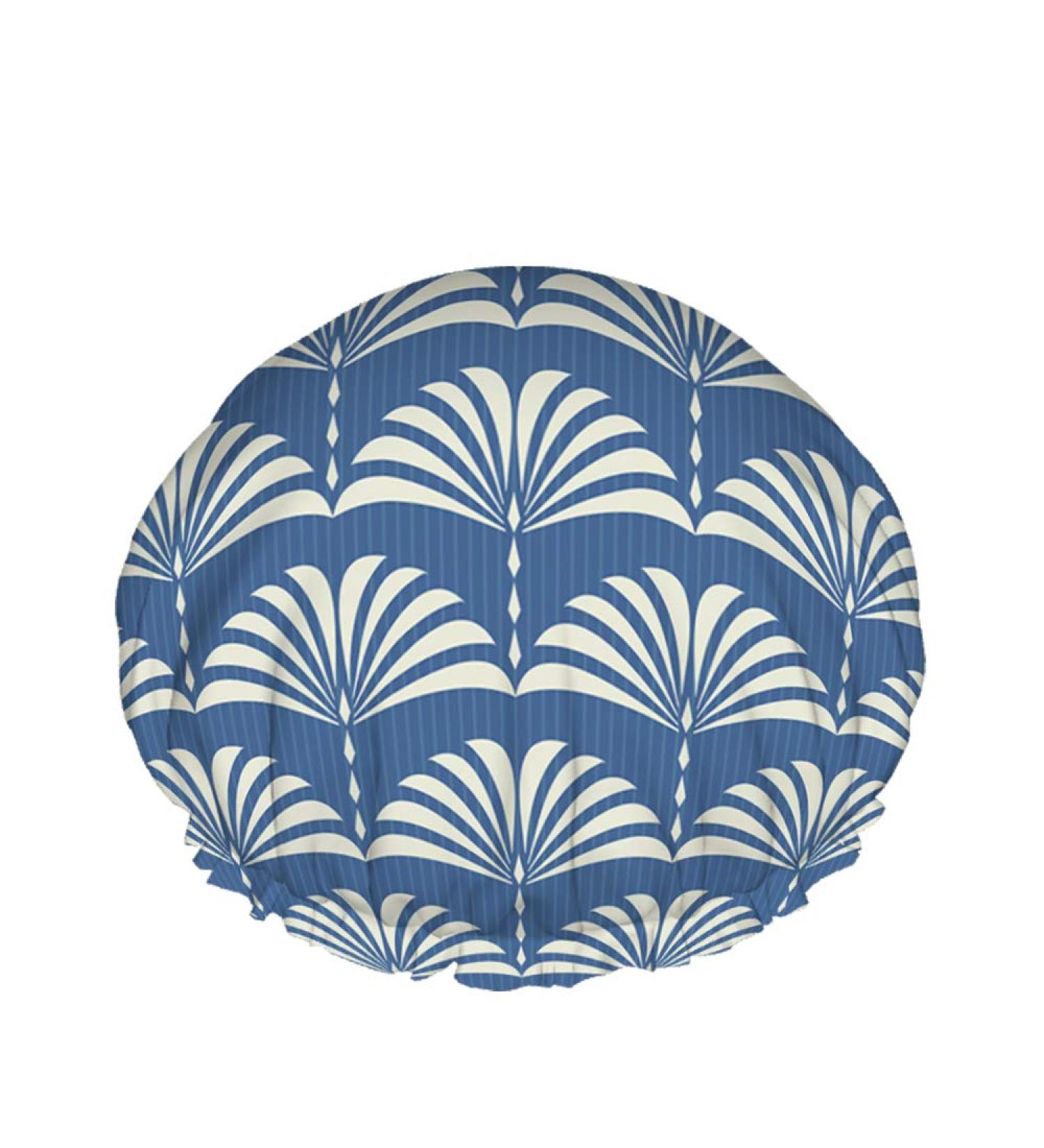 Moslion Japanese Asian Geometric Pattern Shower Cap - Reusable Double Layer Hair Bath Cap for Stylish Protection - Floral Shower Hat - Buy Online on SooperMarket.com
