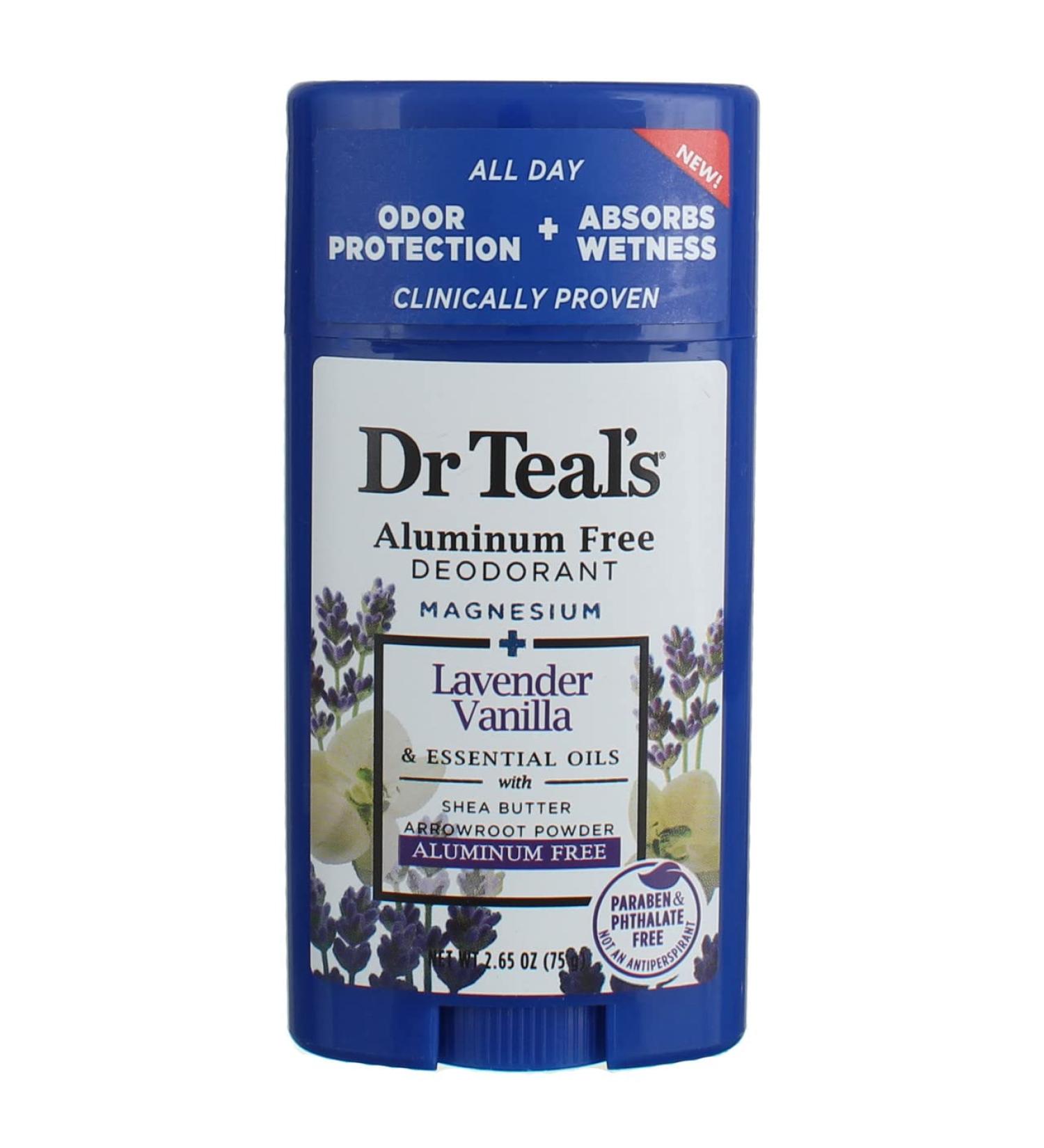 Dr. Teal's Vanilla Lavender Deodorant Gift Set - Shea Butter & Arrowroot Powder (2 Pack, 2.65oz Each) - Buy Online on SooperMarket.com