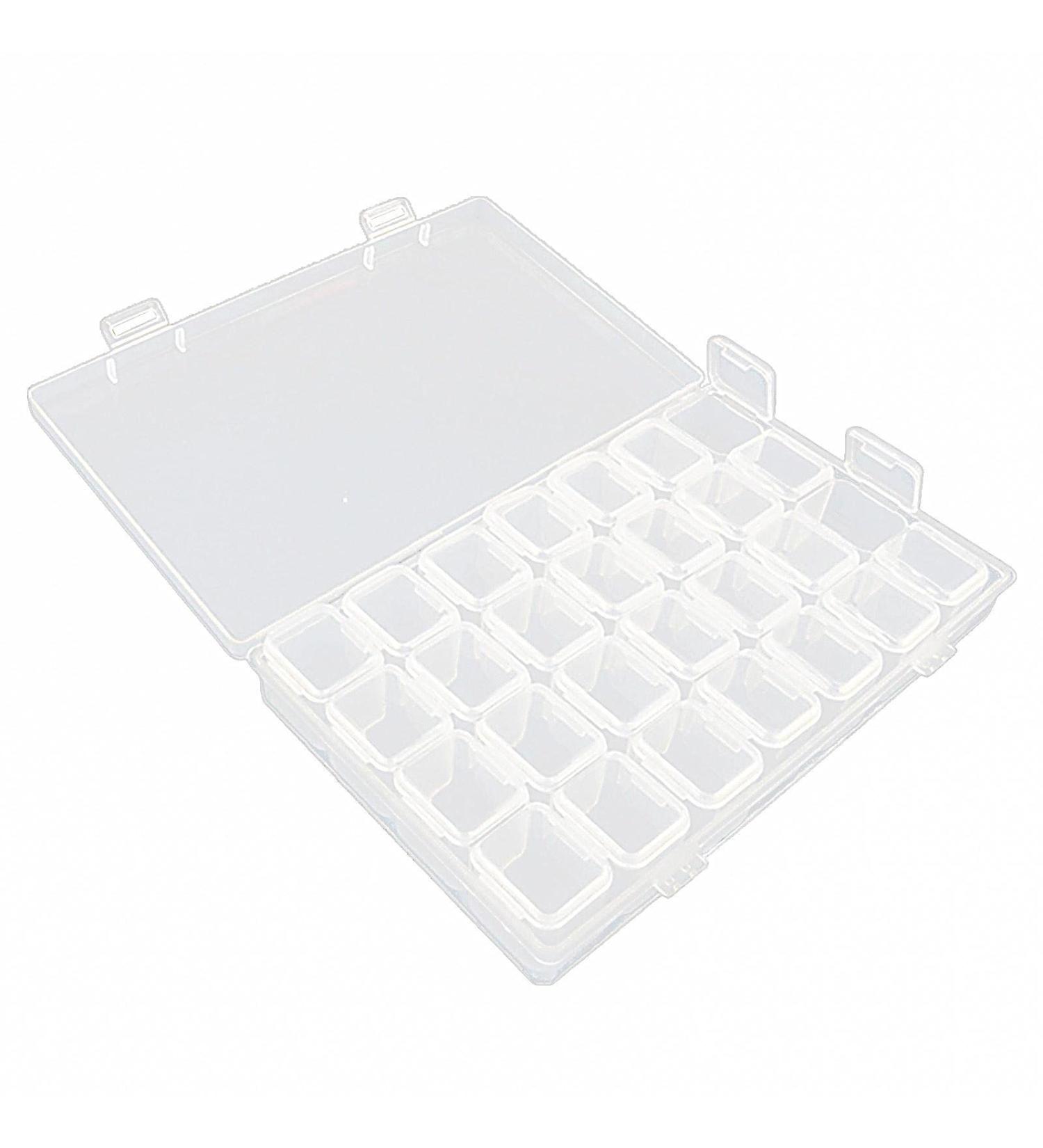 JANEMO 28 Grid Bead Storage Container - Portable Diamond Painting Accessories (Small Grid) - Buy Online on SooperMarket.com