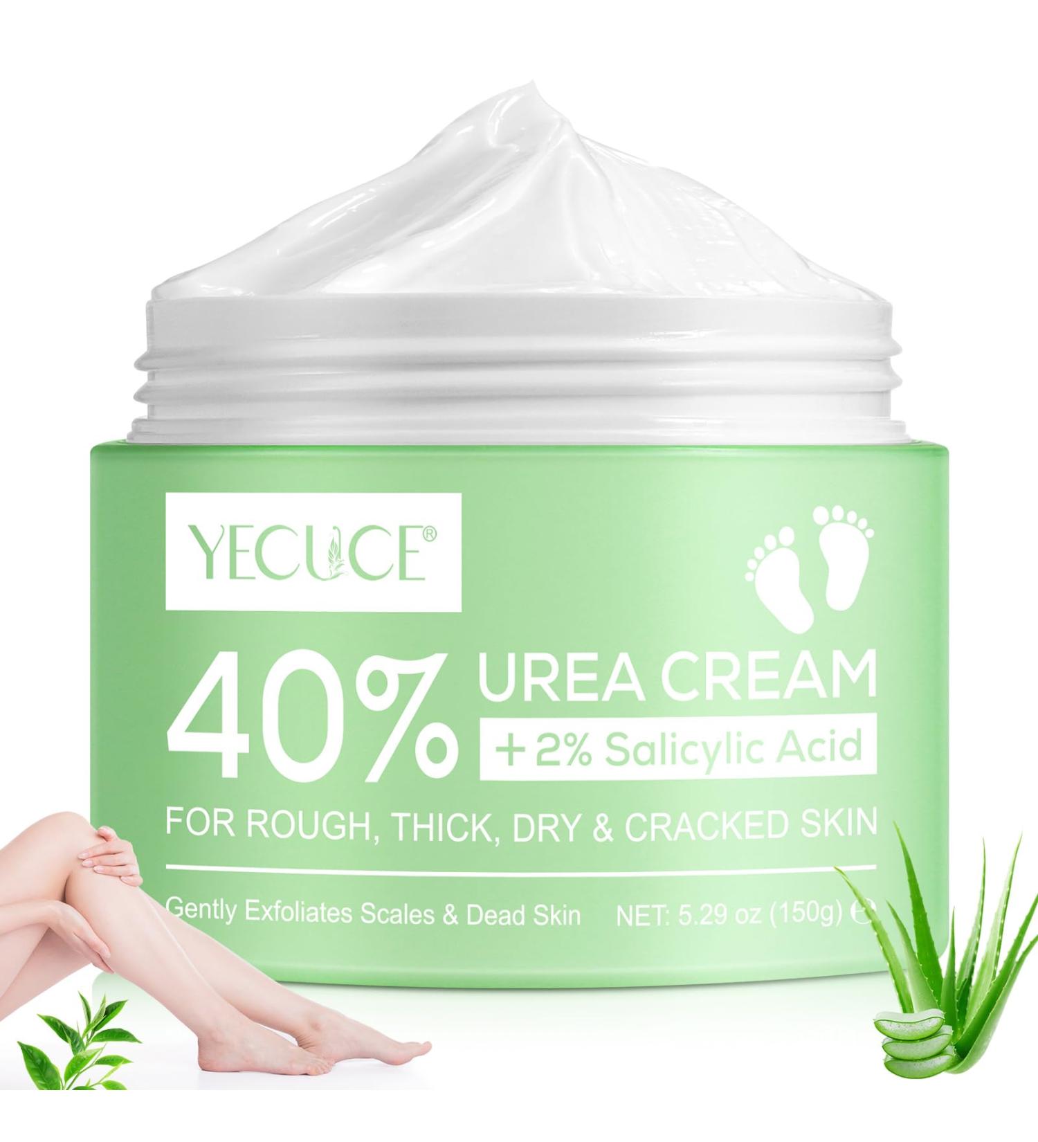 Urea Cream 40% with 2% Salicylic Acid - Foot Repair Lotion for Deep Moisturization & Exfoliation 5.29 Oz - Buy Online on SooperMarket.com