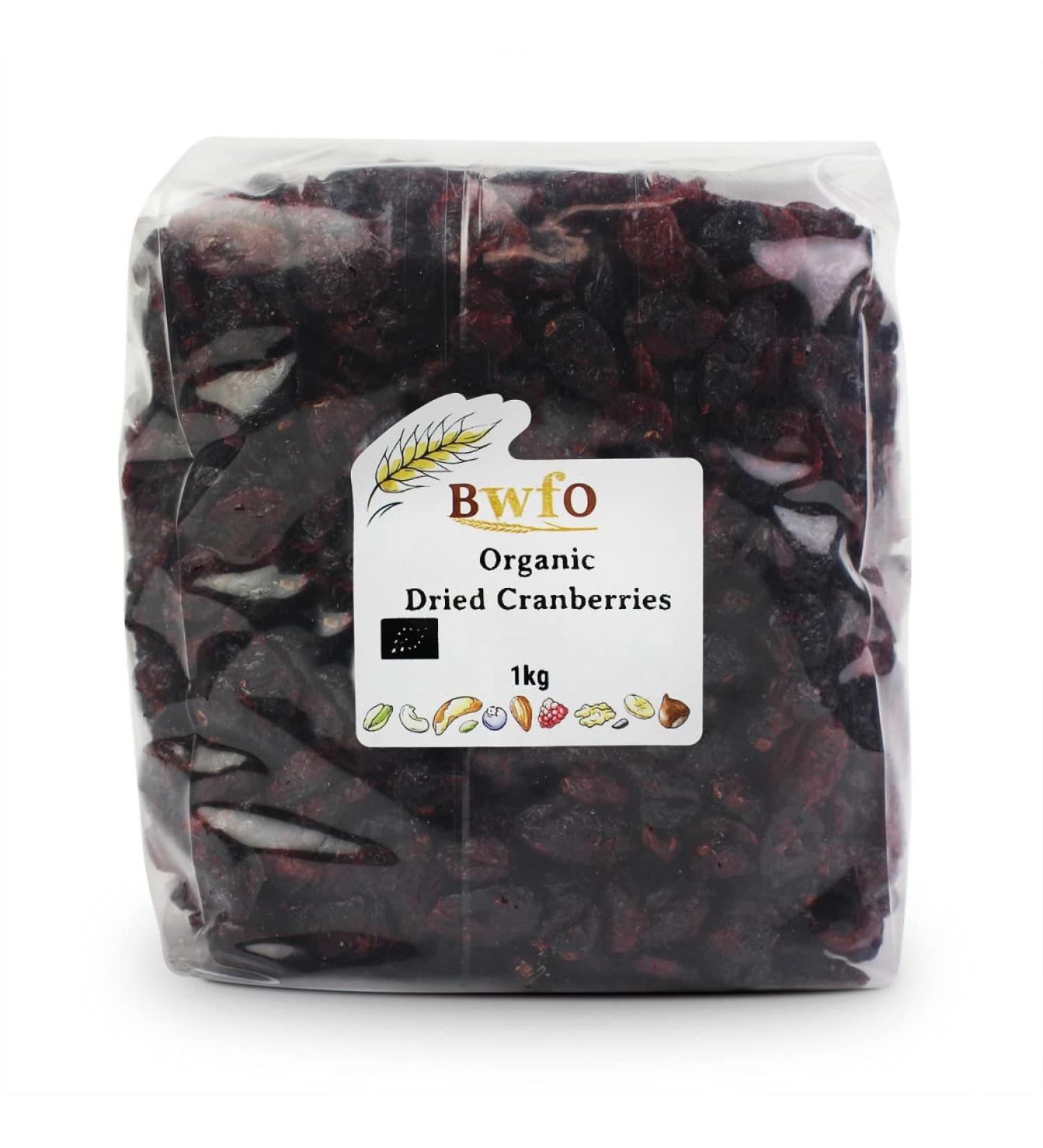 Organic Dried Cranberries 1kg