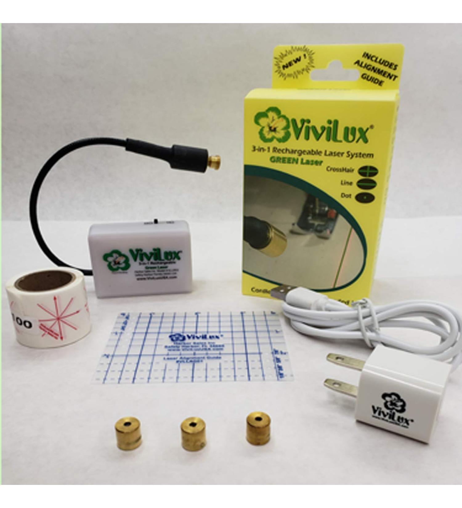 ViviLux 3-in-1 Rechargeable GREEN Laser System with Adjustable Line  Crosshairs and Dot Illumination Heads  Innovative Sewing and Quilting Notion for Precise Stitching  Mounts with HOOK AND LOOP TAPE 1.US Plug - Buy Online on SooperMarket.com