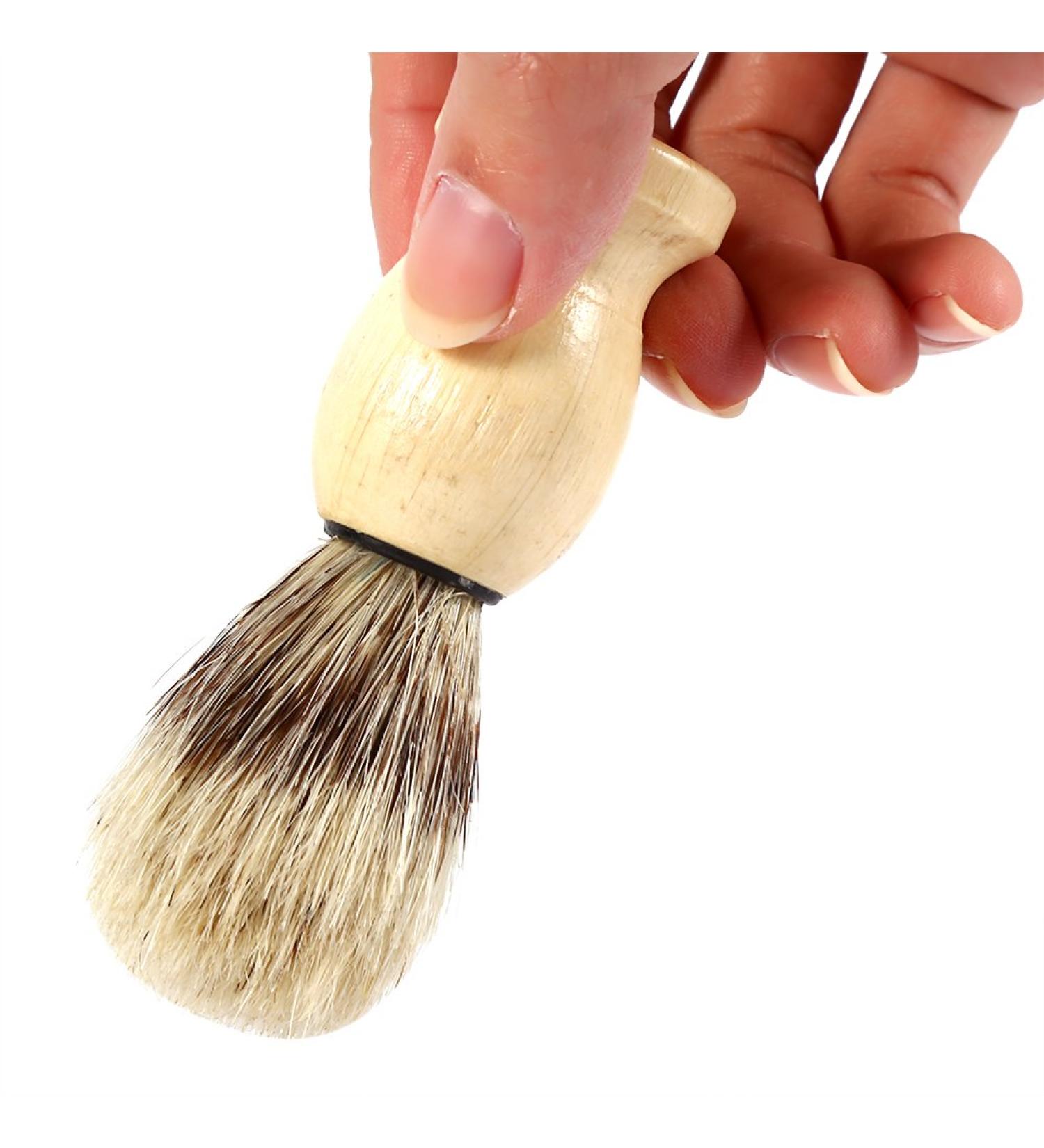 Professional Razor Brush for Men | Wooden Handle Shaving Brush | Perfect for Facial Cleaning & Wet Shaving | Ideal Gift for Barbers & Home Use - Buy Online on SooperMarket.com