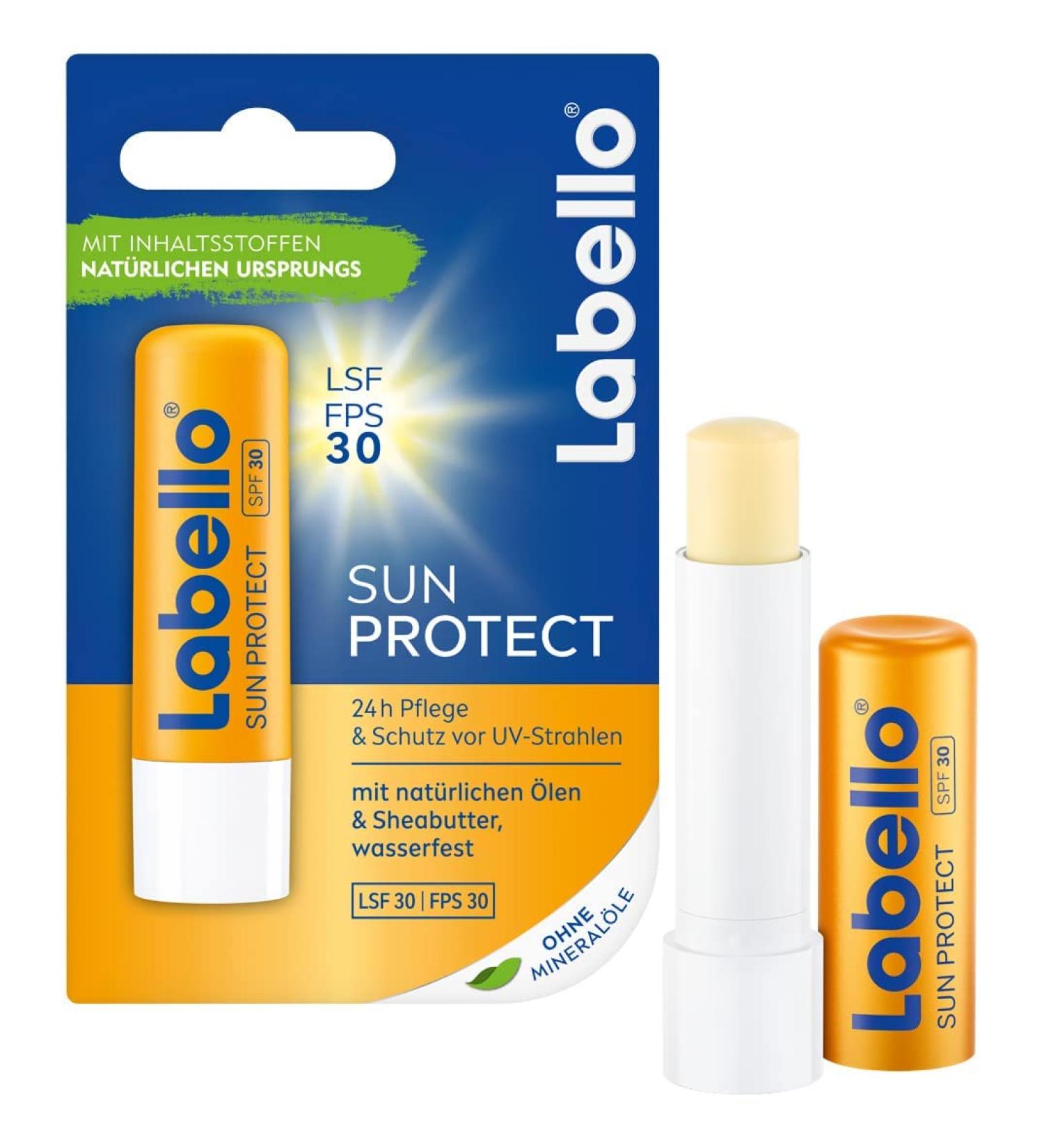 Labello Sun Protect Lip Care Pencil 4.8g - Waterproof with SPF 30 | Mineral Oil Free | Old Version - Buy Online on SooperMarket.com