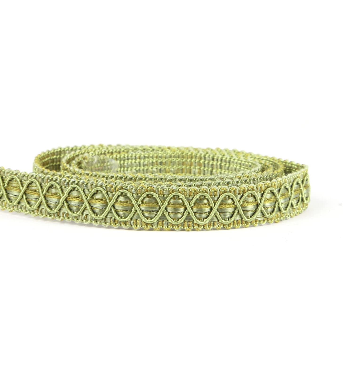 Hedonghexi Gimp Braid Trim - 0.59 Inch Gold Silver Upholstery Fabric Trim - 10 Yards for Sewing, Crafts, Costume, Home Decor - Green - Buy Online on SooperMarket.com