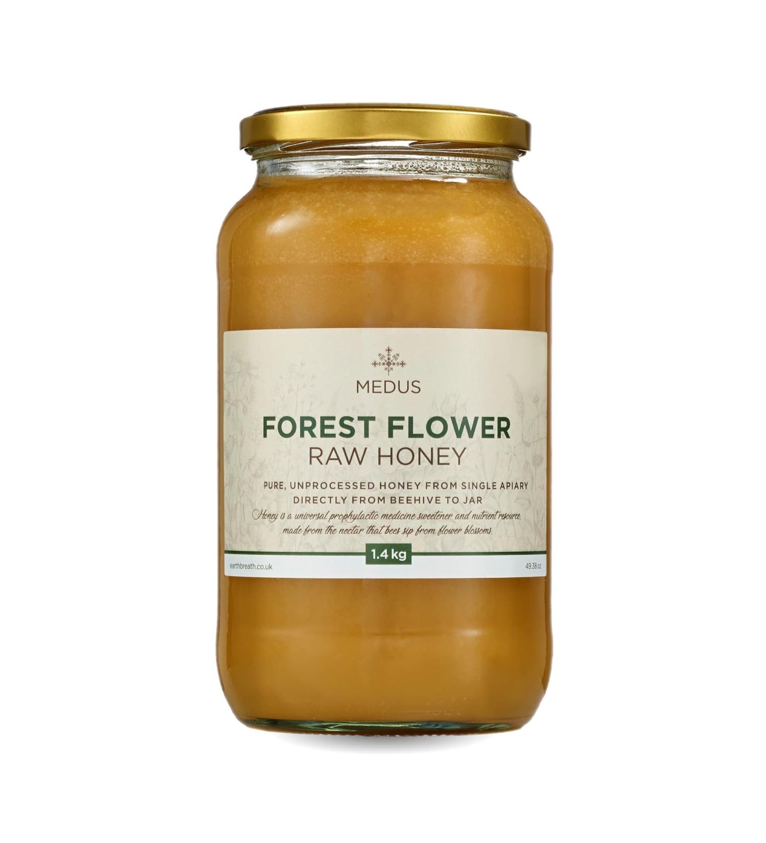Earthbreath Forest Flower Raw Honey 1.4 kg - Pure Dark Unpasteurised & Unfiltered - Natural Sweetener for Cooking & Beverages - 1.4 kg (Pack of 1) - Buy Online on SooperMarket.com