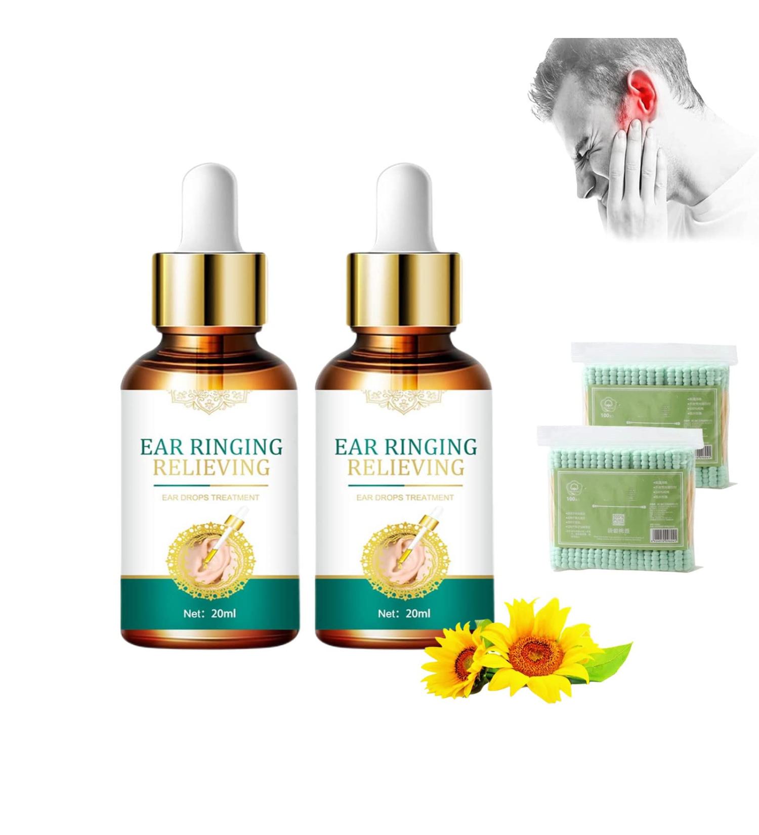 Tinniclear Ear Drops - Natural Organic Tinnitus Relief (2pcs) - Buy Online on SooperMarket.com