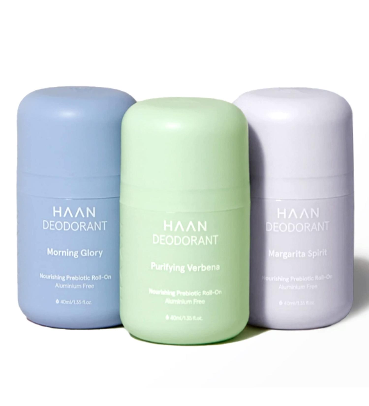 Pack of 3 HAAN Natural Deodorants for Women and Men | Margarita Spirit Morning Glory Purifying Verbena Fragrance with 24 Hour Odor Protection | Vegan Deodorant Balance Your Skin's | 4 Fl. Oz. Each - Buy Online on SooperMarket.com