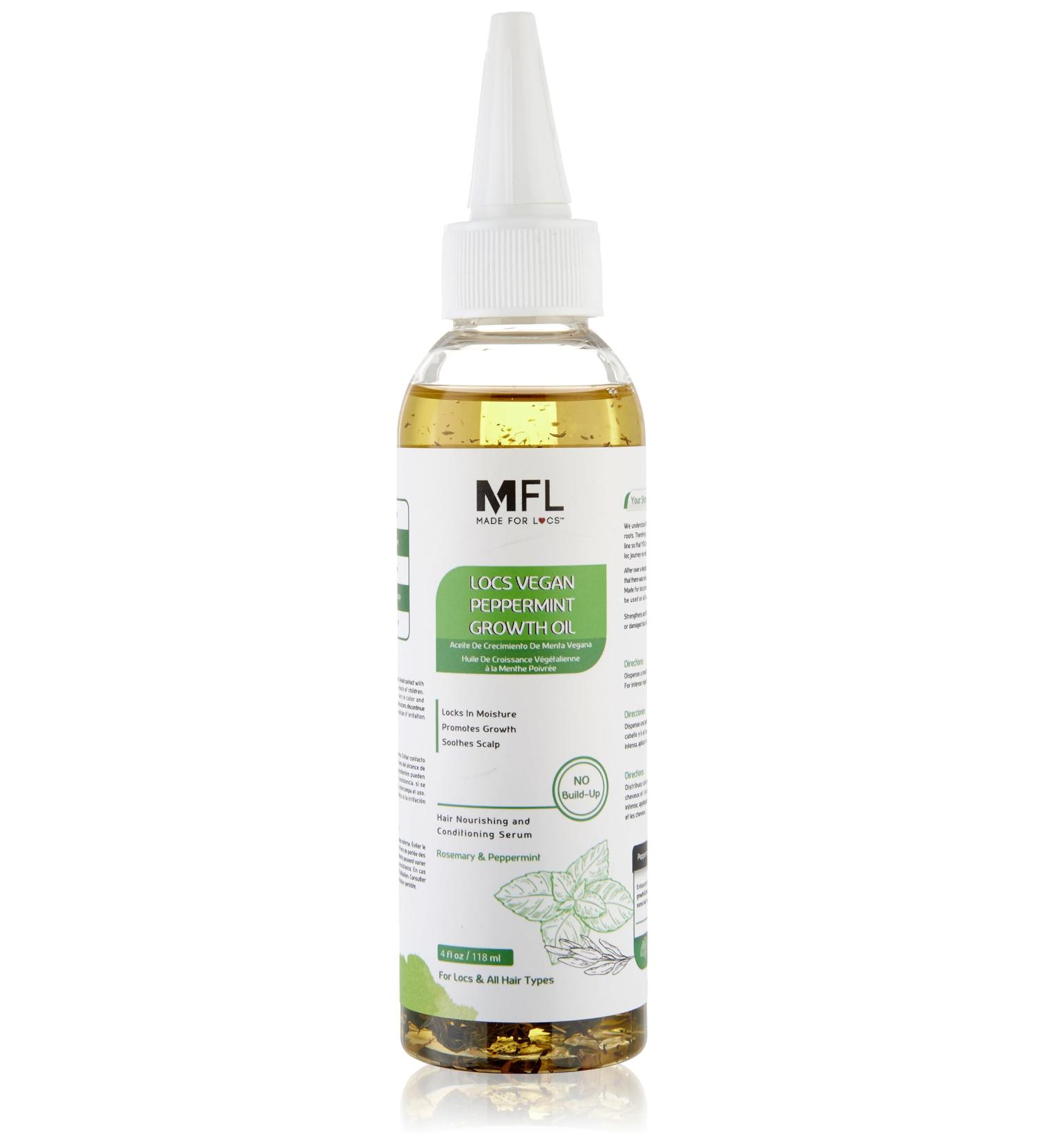 Shop Locs Vegan Growth Serum | Nourishing Hair Oil with Pineapple Blueberry & Peppermint | 4 oz - Perfect for Healthy Locs - Buy Online on SooperMarket.com