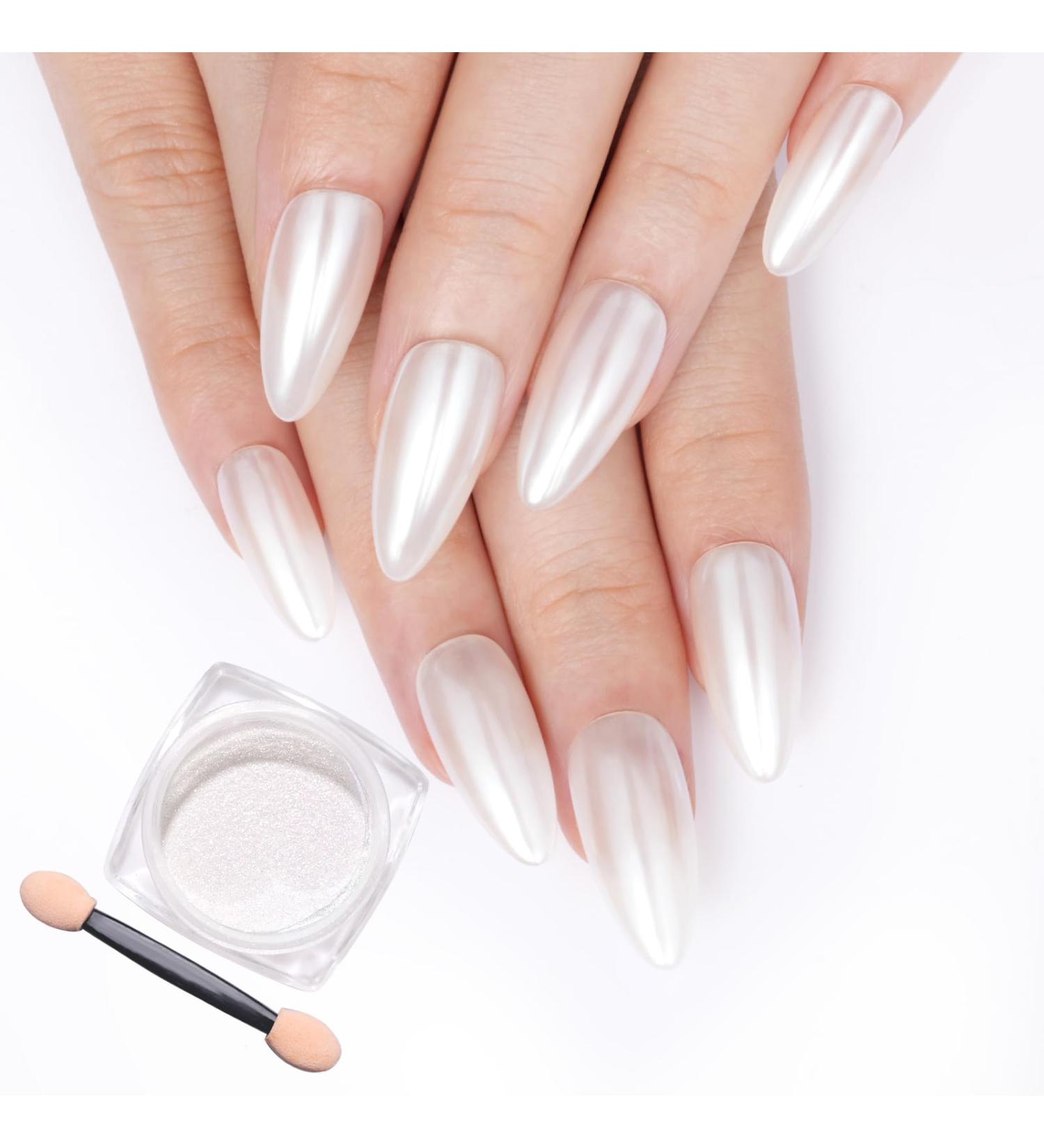 PrettyDiva Glazed Donut Chrome Powder - High Gloss Pearlescent Nail Art Powder for DIY Nail Designs (1g/Jar - Buy Online on SooperMarket.com