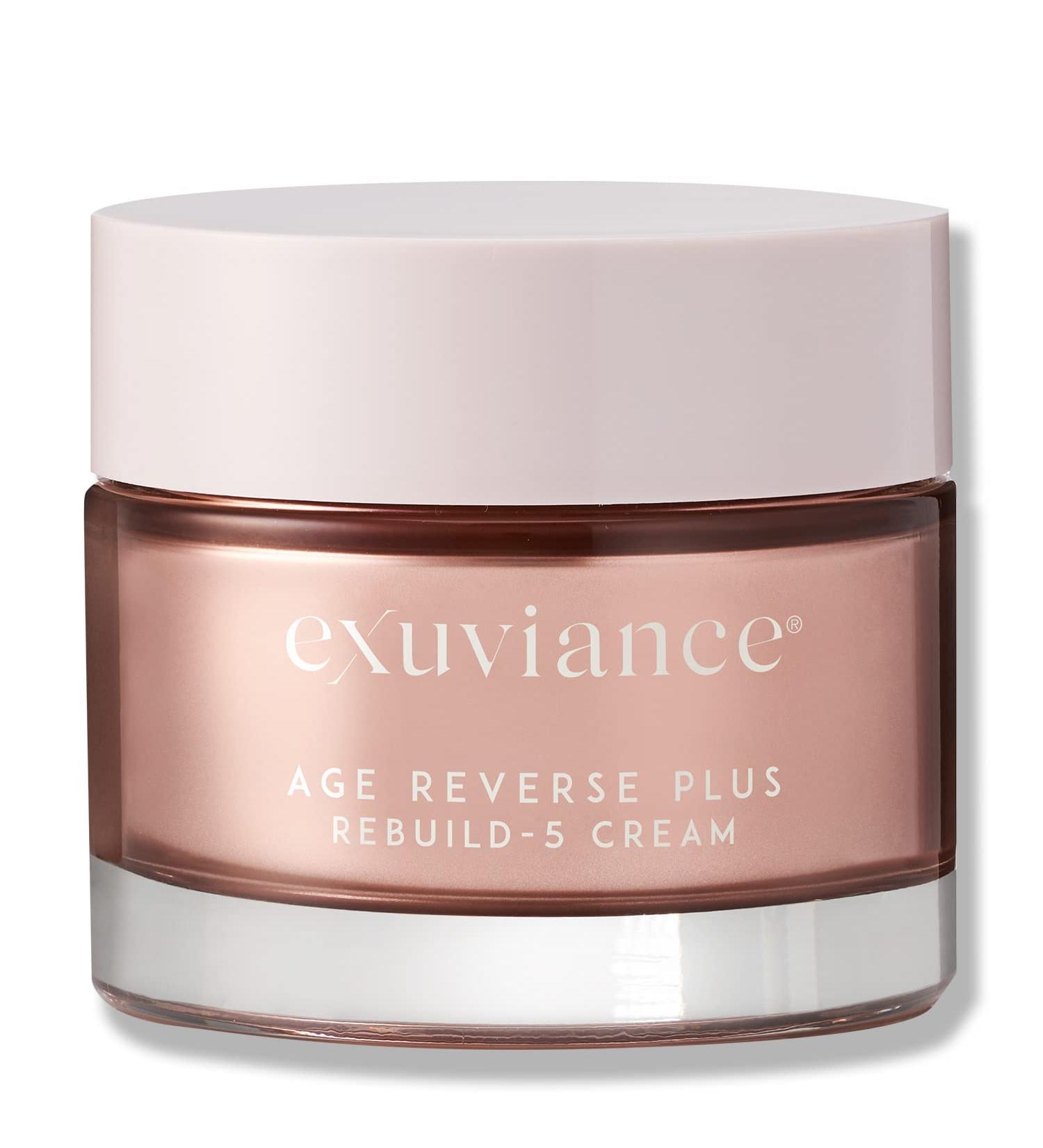 EXUVIANCE AGE REVERSE + Rebuild-5 Antiaging Moisturizer Cream 1.7 oz with Shea Butter, Glycerin, Vitamin E, Peony Botanical, PHA, Aminofil & MicroDiPeptide229 - Buy Online on SooperMarket.com