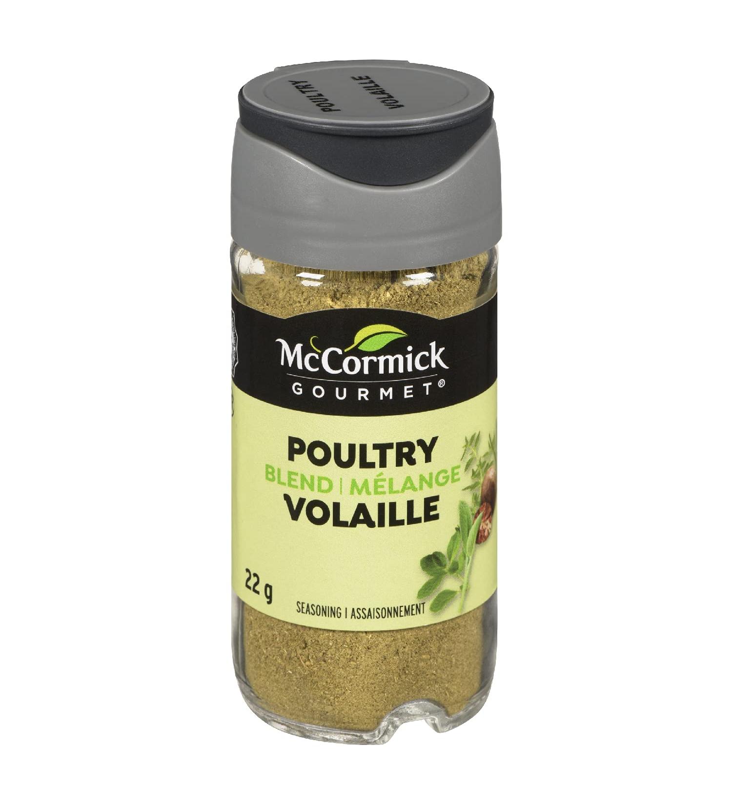 McCormick Gourmet (MCCO3) New Bottle Premium Quality Natural Herbs & Spices Poultry Seasoning 22g - Buy Online on SooperMarket.com