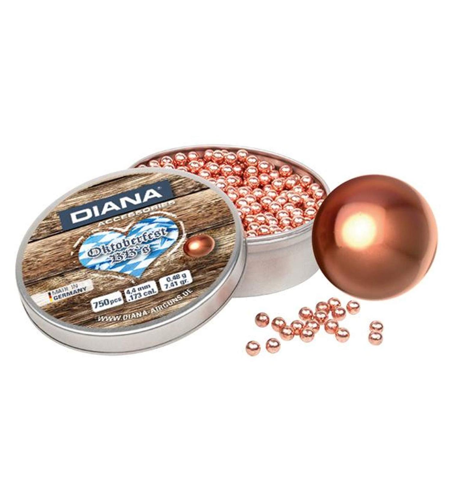 Diana Oktoberfest BBS Kaliber 4.4mm folded 750 pcs. Air rifle ammunition air rifle balls air rifle cartridges 4.4 BB balls bb ammunition Oktoberfest rifle