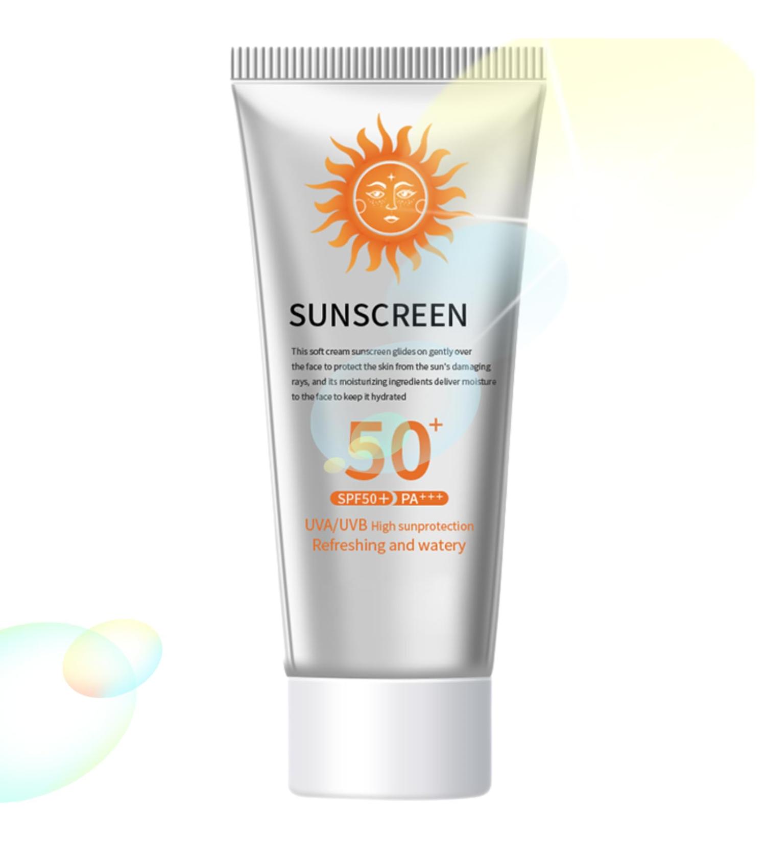 Trendyfave Sun Cream Sunscreen Spf 50 Facial Sunscreen For Men & Women UVA & UVB High Protection Waterproof Sweat-Resistant Face Care Anti Redness Cream For Face With Centella & Aloe Vera - Buy Online on SooperMarket.com