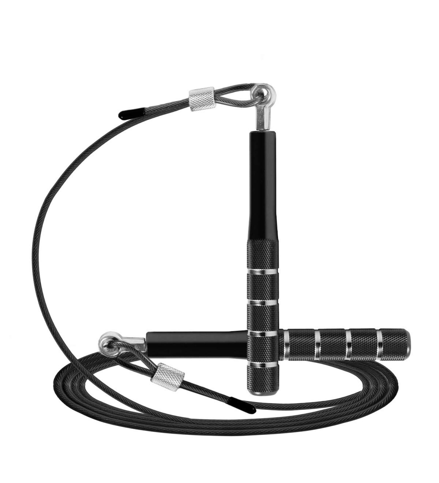 Wastou Speed Jumping Rope for Training Fitness - Adjustable Skipping Rope for Adults, Men, Women, Kids - Black - Buy Online on SooperMarket.com