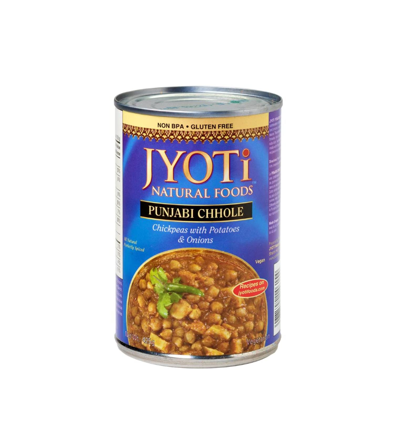 Jyoti Punjabi Chhole 15 oz (Pack of 12) - All Natural, Gluten Free, Vegan, NON GMO - Made in USA | BPA Free - Buy Online on SooperMarket.com