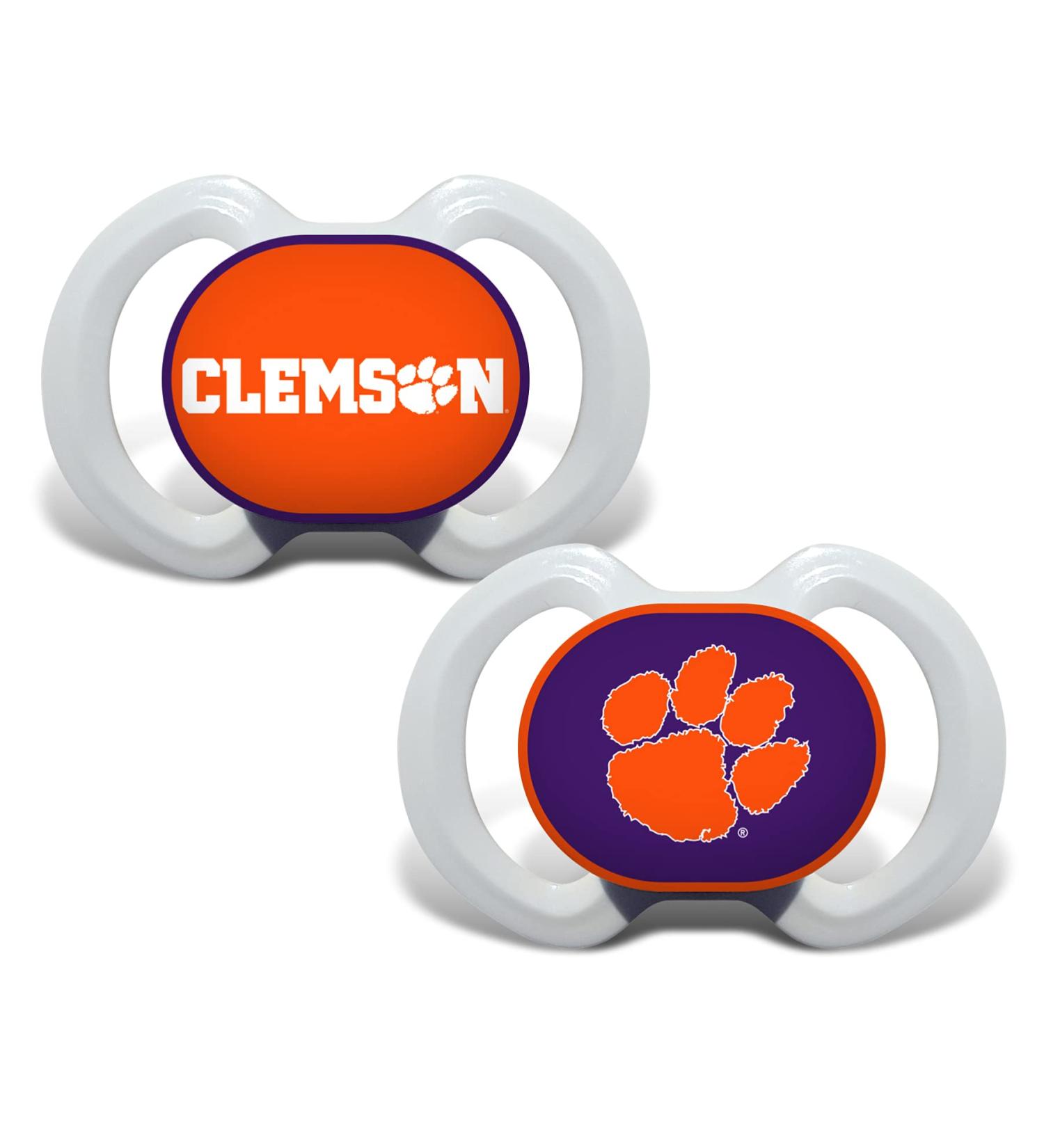 Baby Fanatic Clemson University Tigers 2 Piece Pacifier Set  Multicolor  One Size (CLE212)