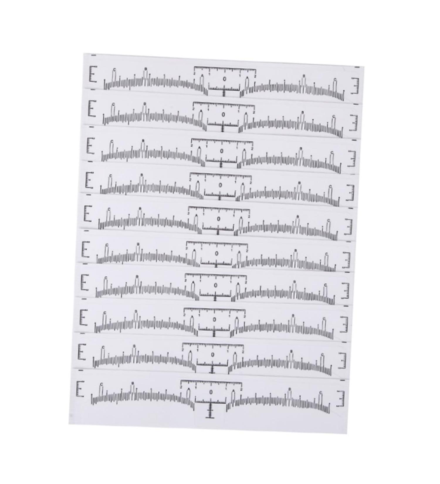 Beavorty 100pcs Disposable Eyebrow Ruler Makeup Stickers Eyebrow Shaping Stencils Eyebrow Measure Modify - Buy Online on SooperMarket.com
