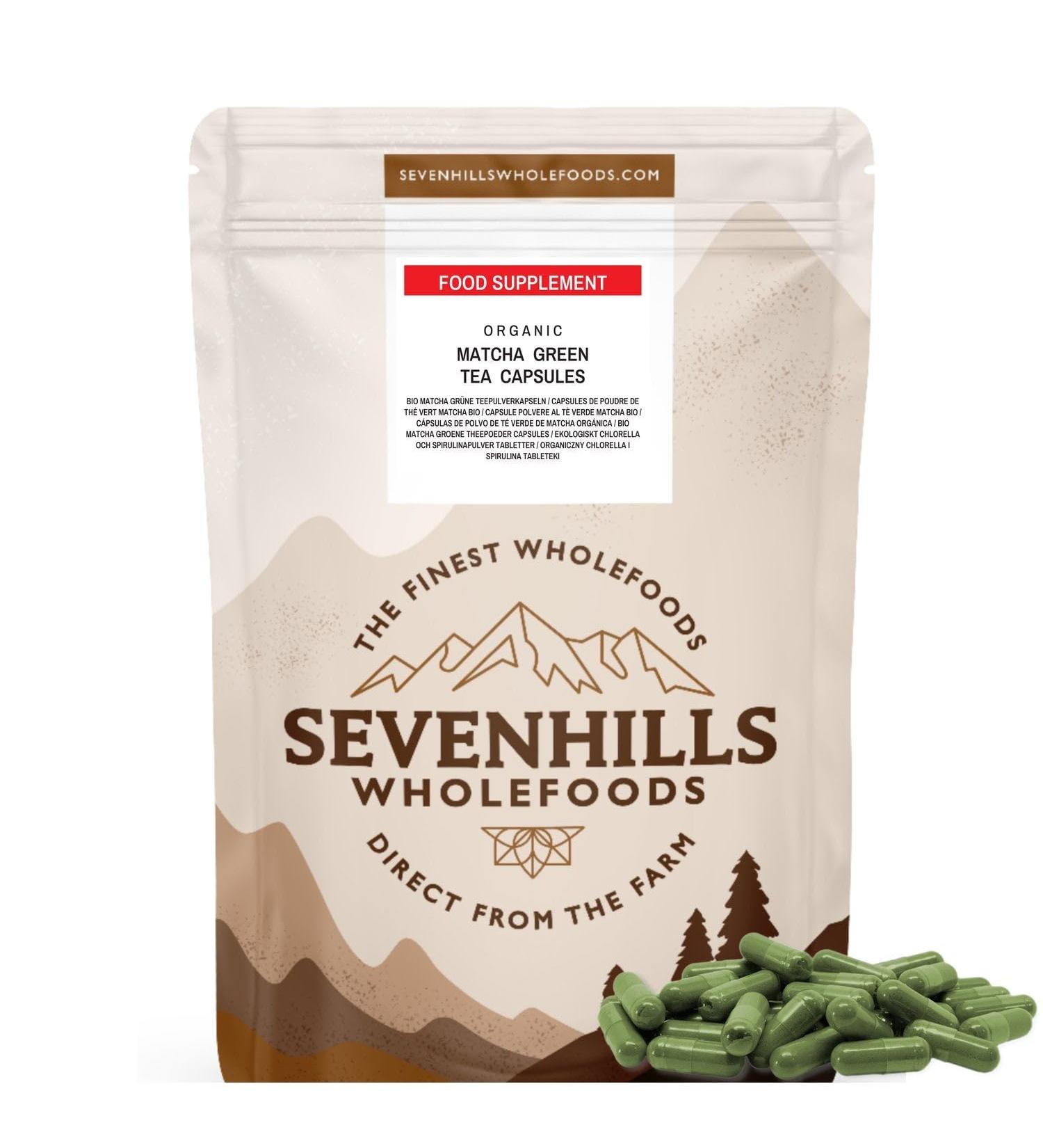 Sevenhills Wholefoods Organic Japanese Matcha Green Tea Capsules - 120 Count (1000mg per dose) | 60 Days Supply | Pack of 1 - Buy Online on SooperMarket.com