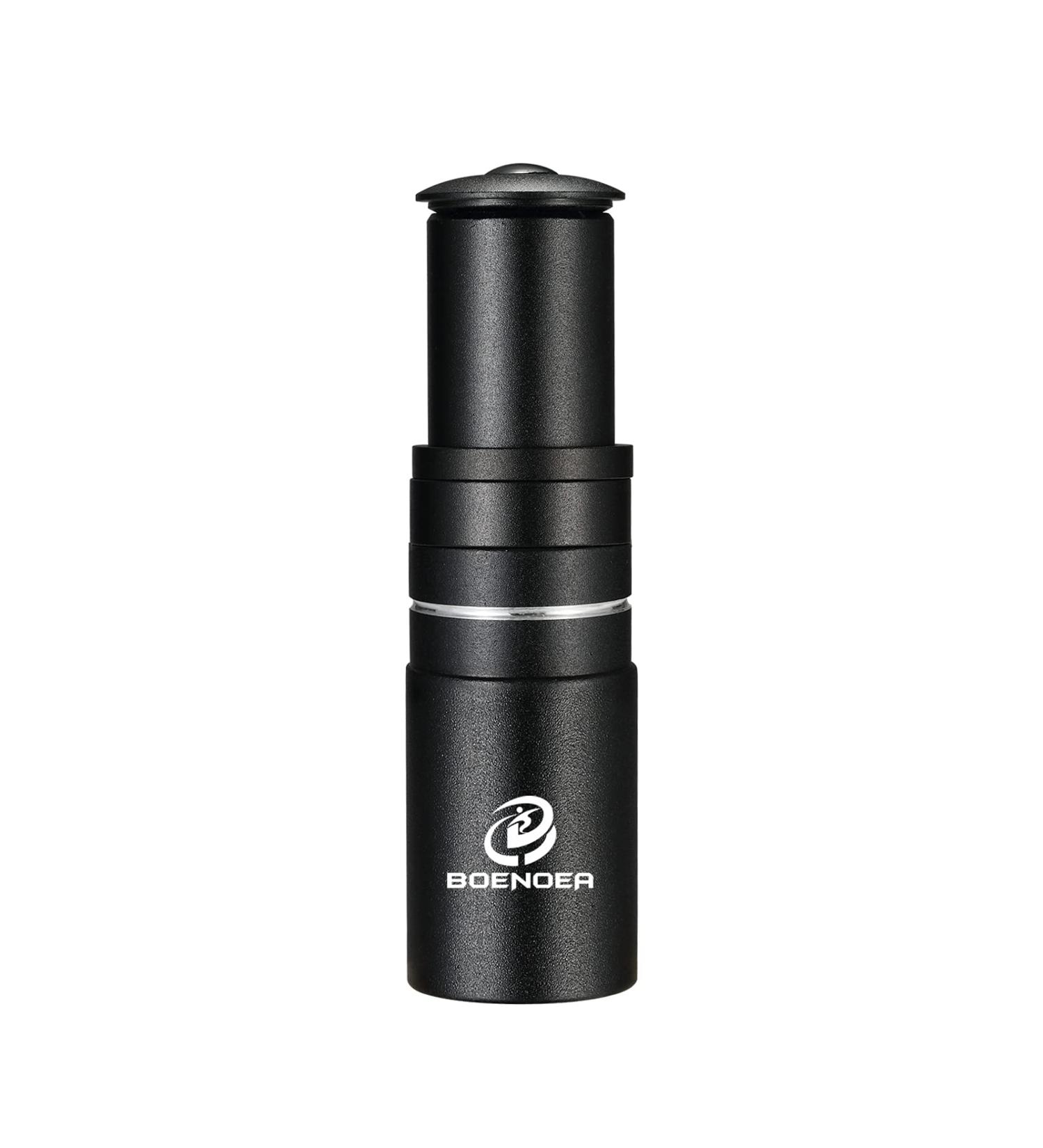 Boenoea Bike Stem Riser Extender 115mm - Aluminum Alloy Handlebar Raiser for Mountain, Road, MTB, BMX, Fixie - Black - Buy Online on SooperMarket.com