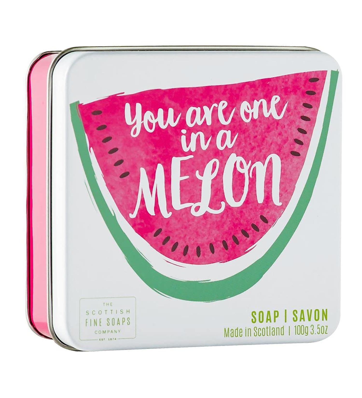 Scottish Fine Soaps You Are One In A Melon Soap in a Tin 100g 3.5oz
