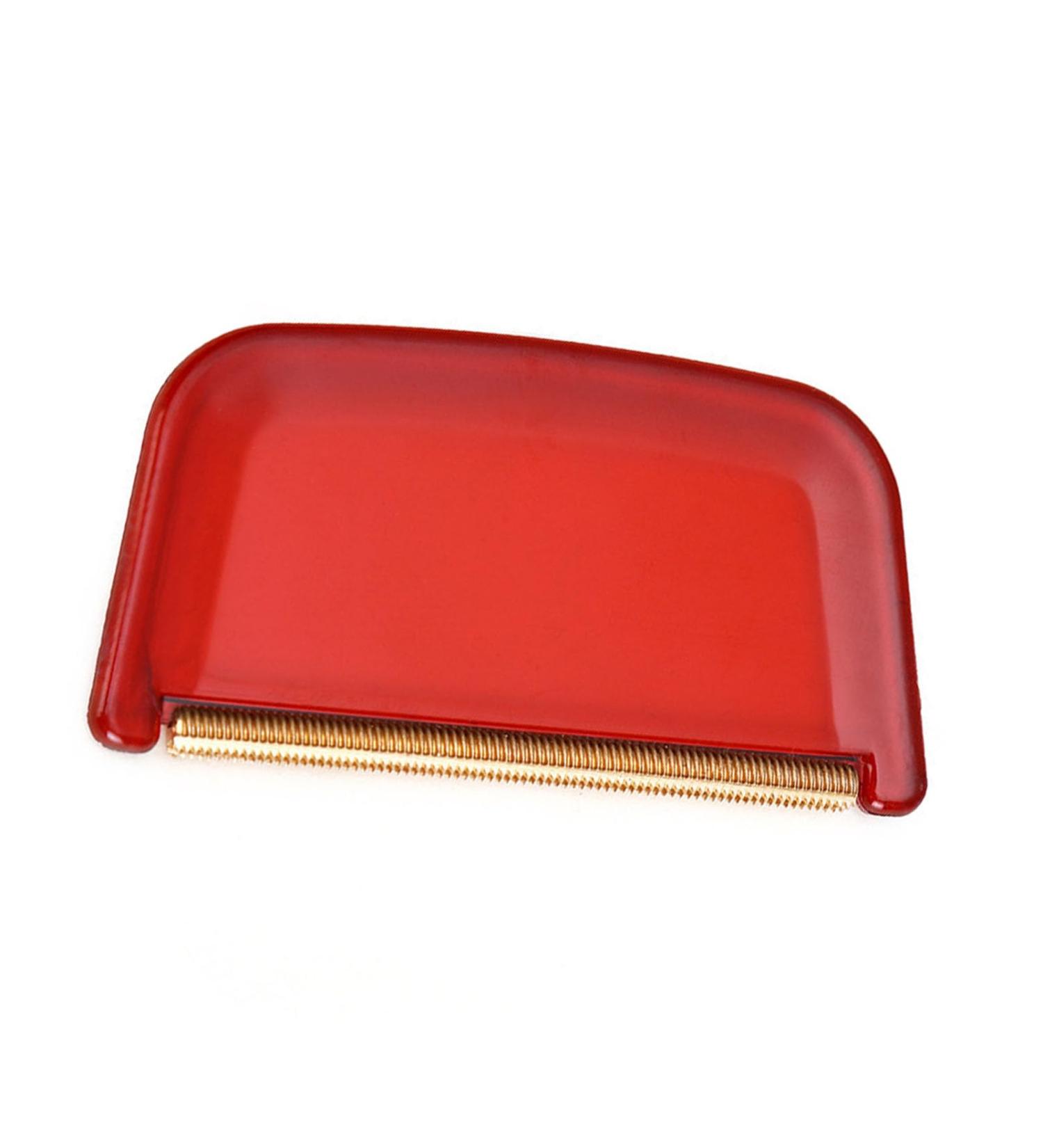 Lint Remover Comb - Manual Fabric Shaver with Copper Blade for Knitted Garments - Lightweight & Compact (Red) | International Shipping Available - Buy Online on SooperMarket.com