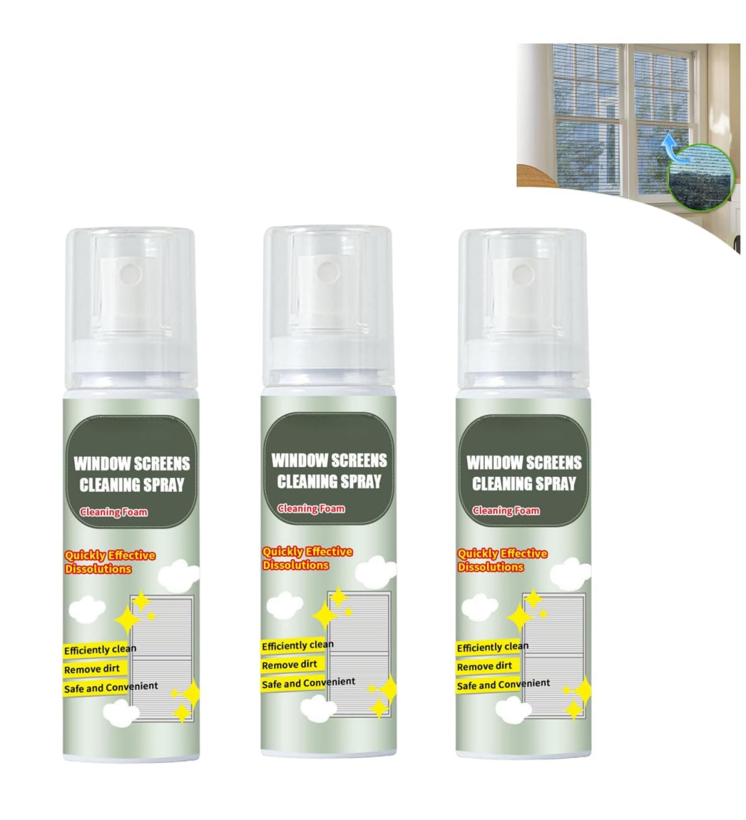 No-Removal Window Screen Foam Cleaner dust and Scale Removal Door and Window Screen Cleaner Water-Free Window Screen Cleaner Multi-Functional Household Screen Cleaning Foam - Buy Online on SooperMarket.com