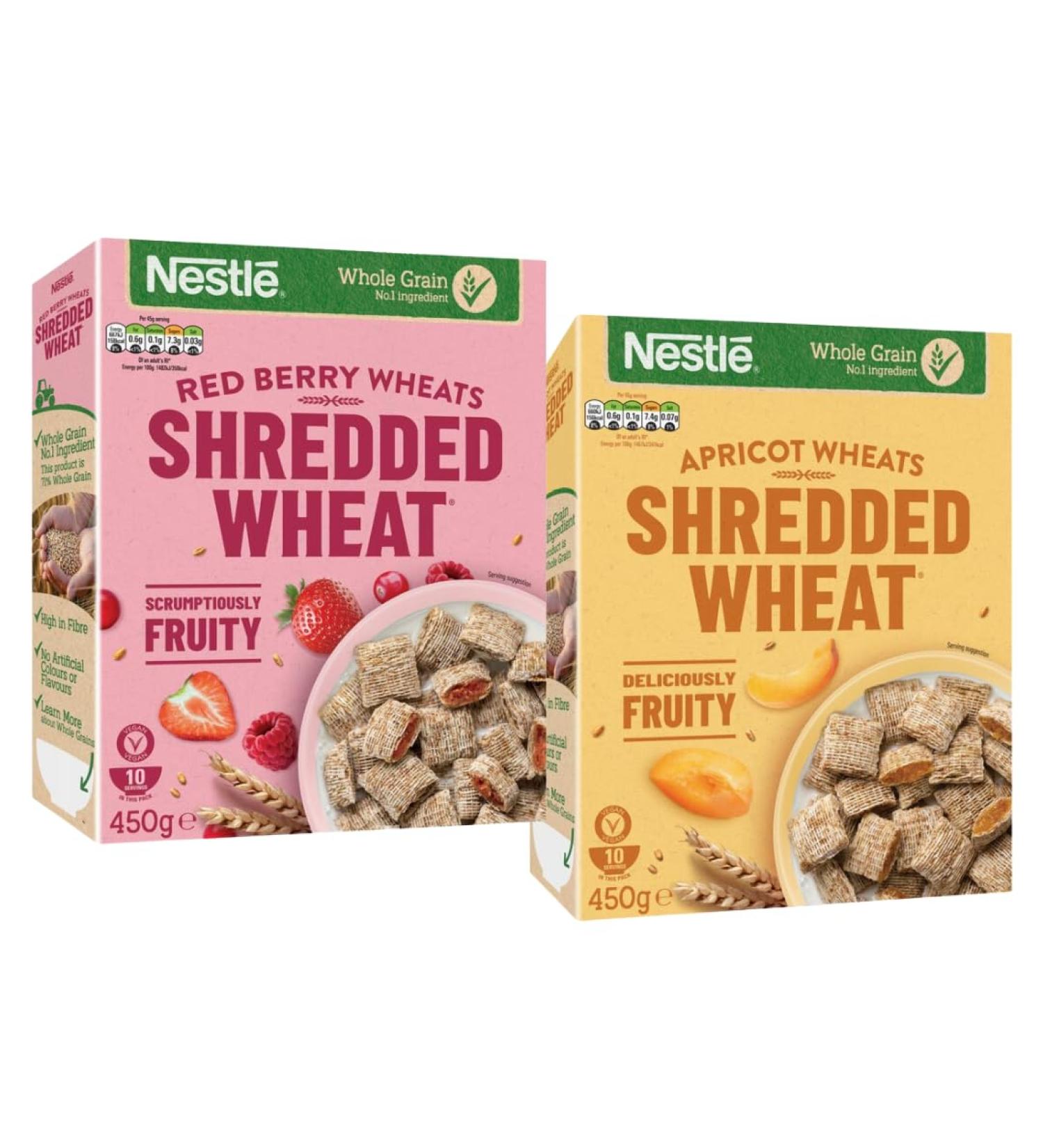 Cereal Bundle Containing Shredded Wheat Red Berry Wheats 450g & Shredded Wheat Apricot Fruit Wheats 450g (2 Pack) - Buy Online on SooperMarket.com