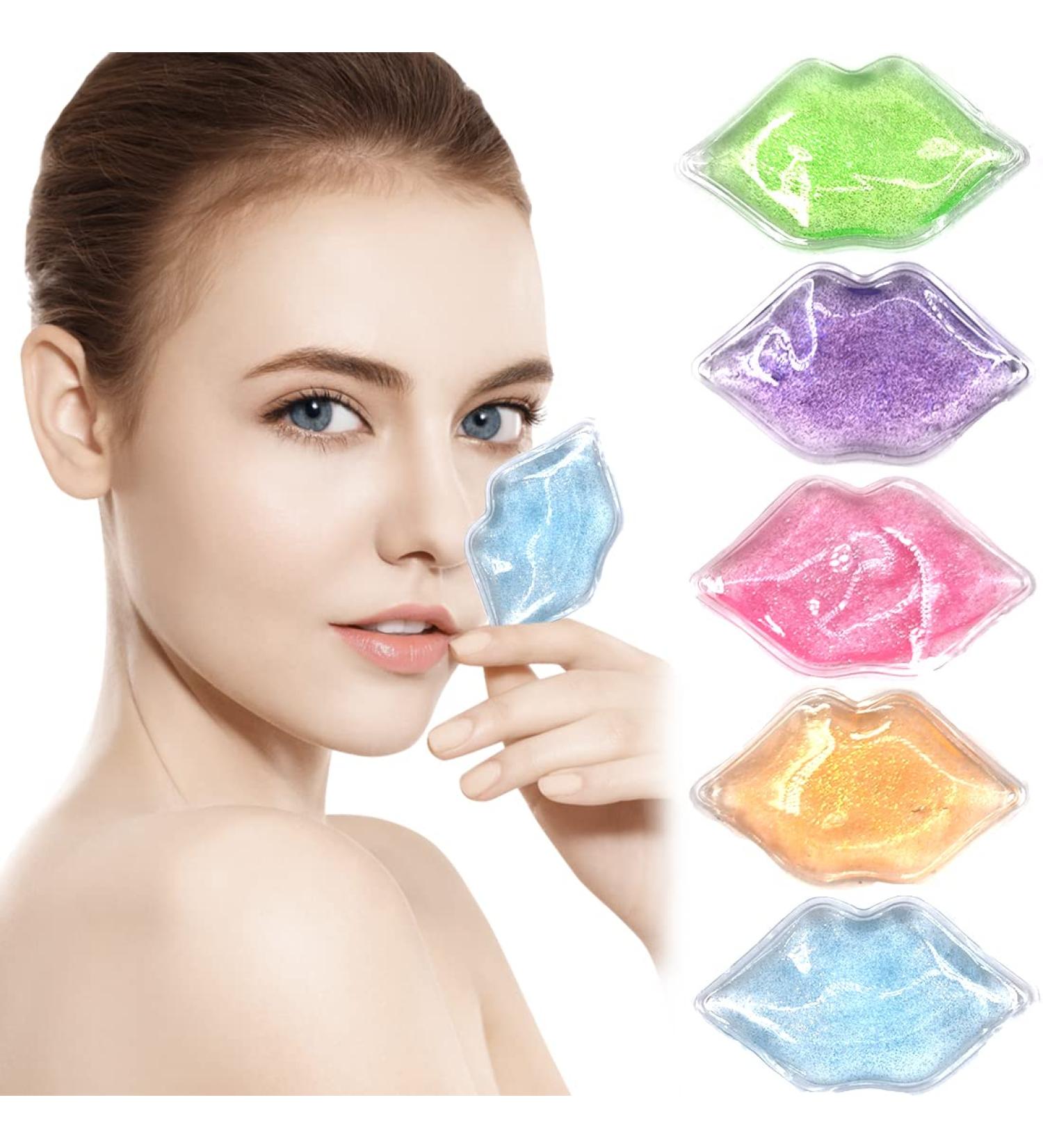 Mini Gel Ice Pack for Lip and Eye Injuries - Hot & Cold Compress for Pain Relief, Swelling Reduction, Dark Circle Reduction, and Anti-Aging - Perfect Gift for Women (Multicolored) - Buy Online on SooperMarket.com