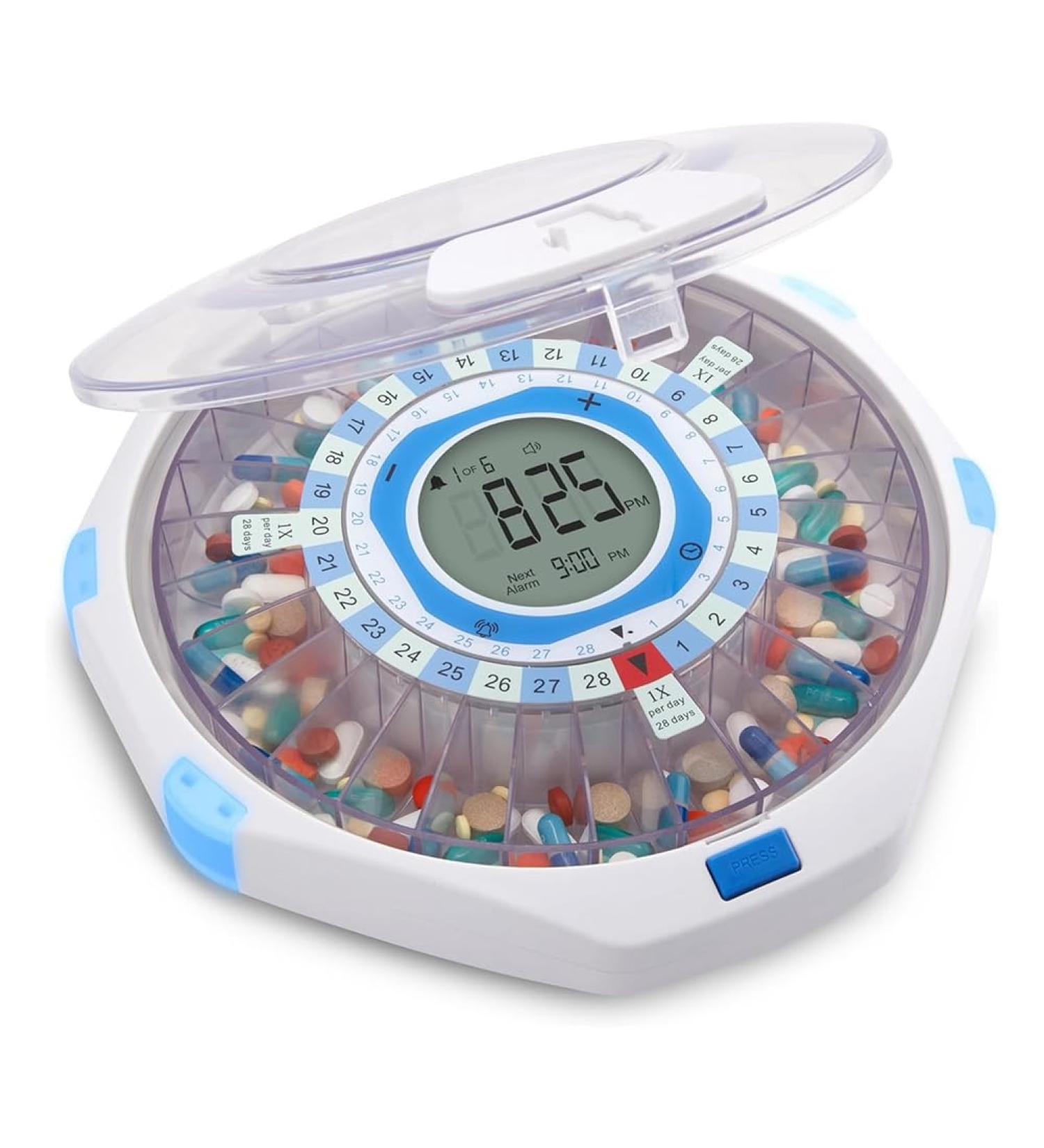 FYOBOT WiFi Automatic Pill Dispenser 28-Day Organizer Adjustable Light/Sound Alarms for Prescriptions 1 PCS - Buy Online on SooperMarket.com