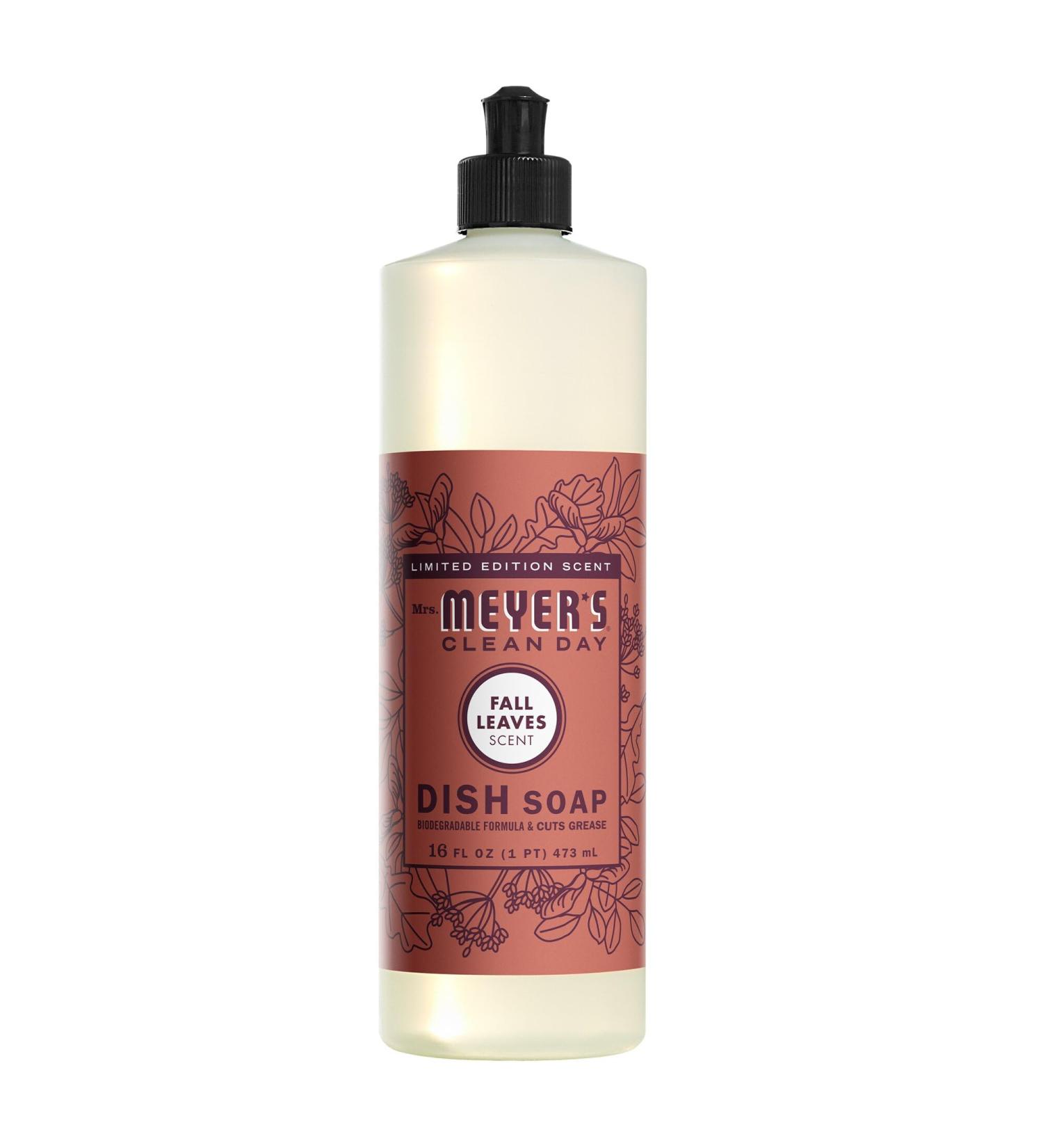 Buy MRS. MEYER'S CLEAN DAY Dish Soap - Fall Leaves Scent 16 fl oz | Eco-Friendly & International Shipping Available - Buy Online on SooperMarket.com