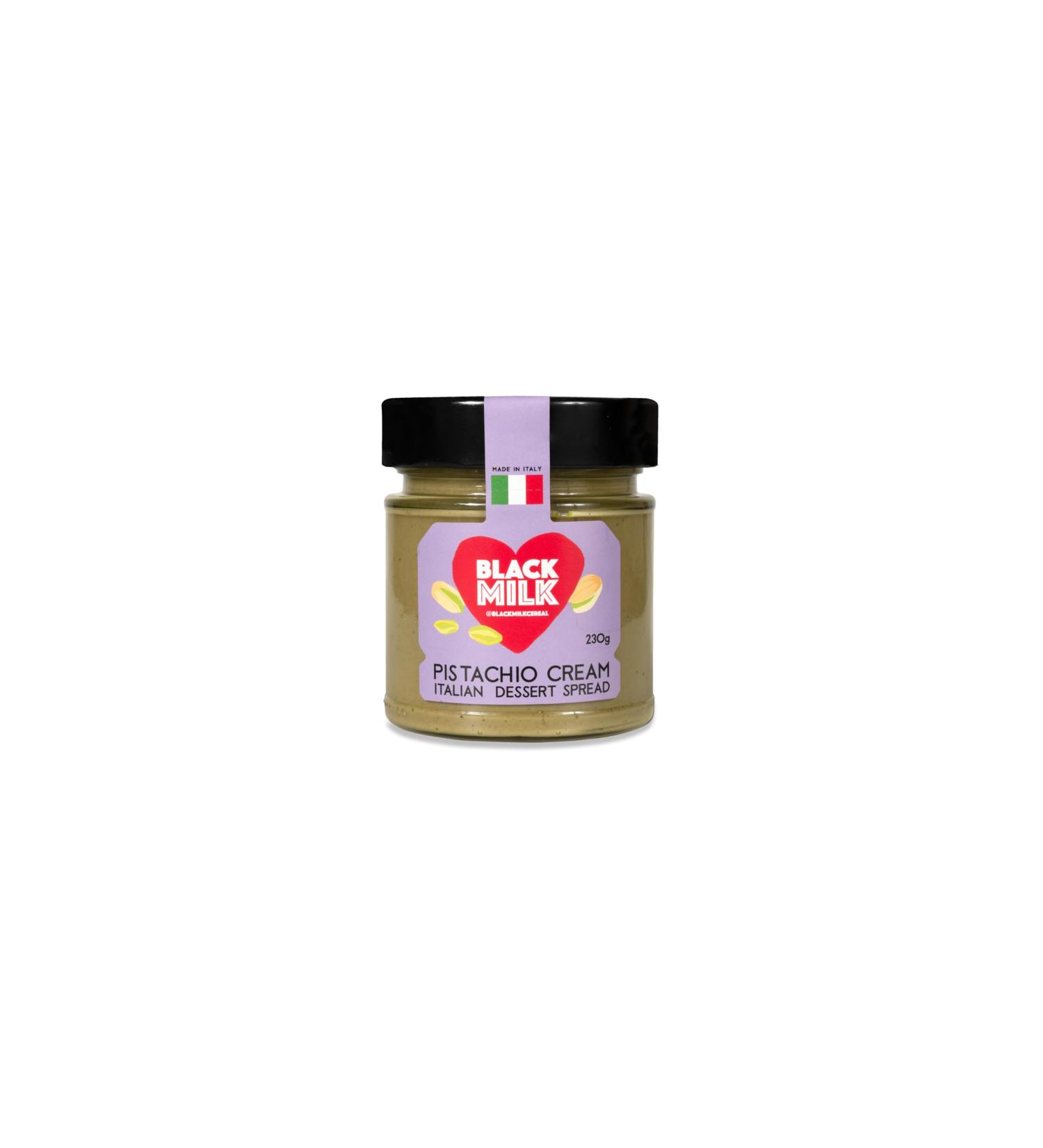 Black Milk Pistachio Cream Spread 230g - Made In Italy - Bake or Spread - Gluten Free - Single Jar 1 - Buy Online on SooperMarket.com