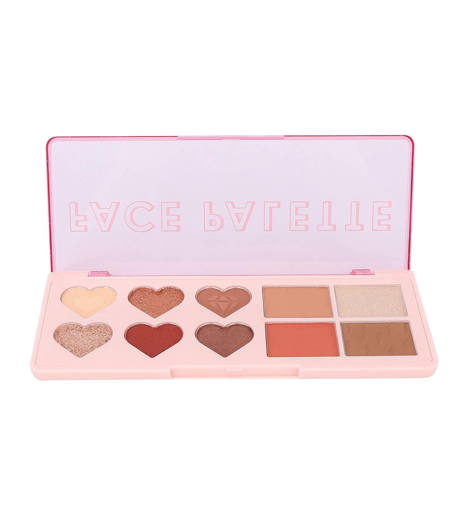 Buy Multi 4 in 1 Face Palette - Eyeshadow Blush Contouring & Highlighter | Red Brown Makeup Cosmetic Palette - International Shipping - Buy Online on SooperMarket.com