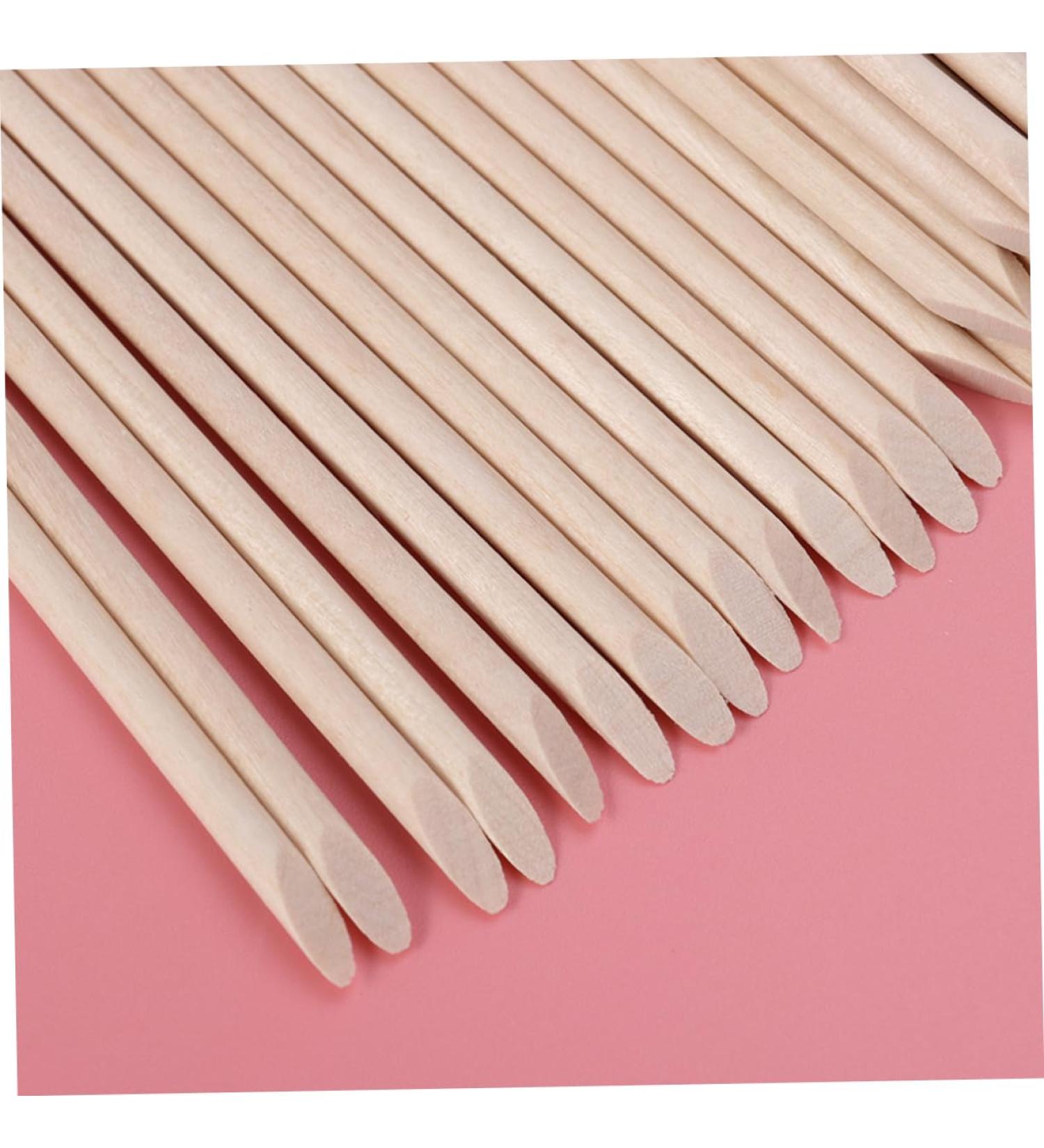 FRCOLOR 100pcs Nail Art Wood Sticks Orangewood Sticks for Nails Cuticles Nails Remover Tool Cuticle Sticks for Nails Nail Cleaning Sticks Wood Cuticle Pusher Wooden Sign Bamboo medium As Shown - Buy Online on SooperMarket.com