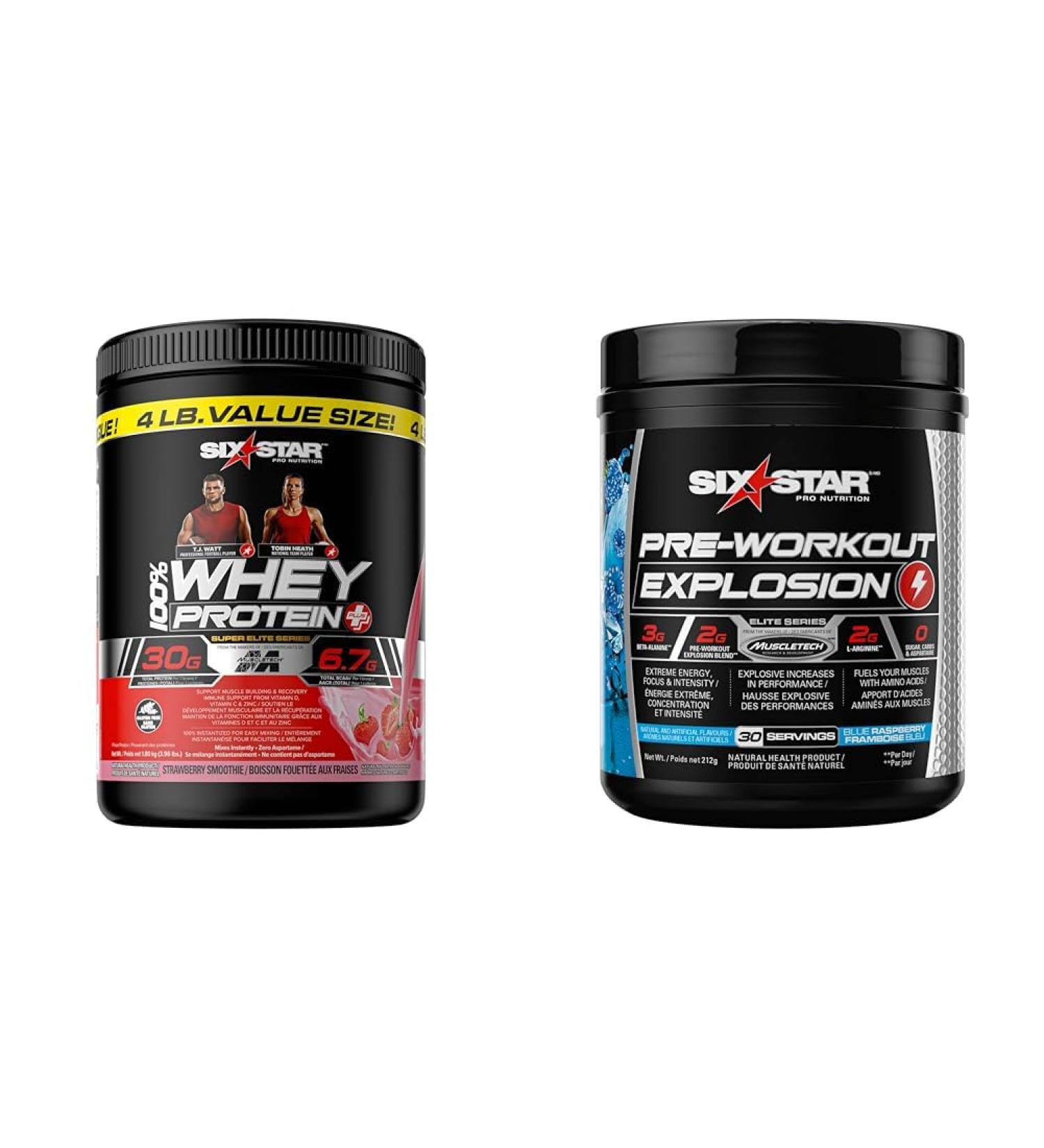 Six Star Whey Protein Powder + Creatine Monohydrate | Pre Workout Powder for Men and Women - Buy Online on SooperMarket.com