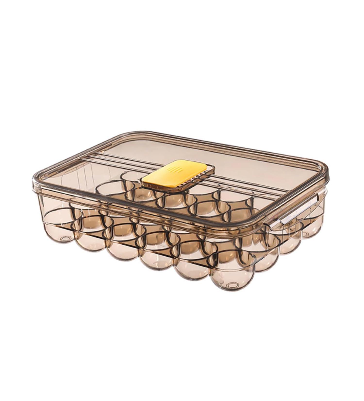 Healeved Box Egg Carton Refrigerator Eggs Fridge Egg Dispenser Fridge Egg Holder Egg Holders re-usable - Buy Online on SooperMarket.com