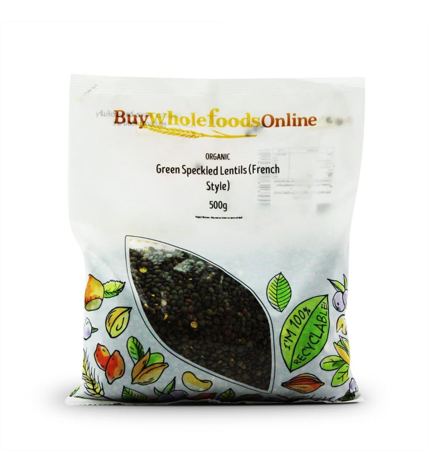 Organic Green Speckled Lentils (French Style) 500g (BWFO)