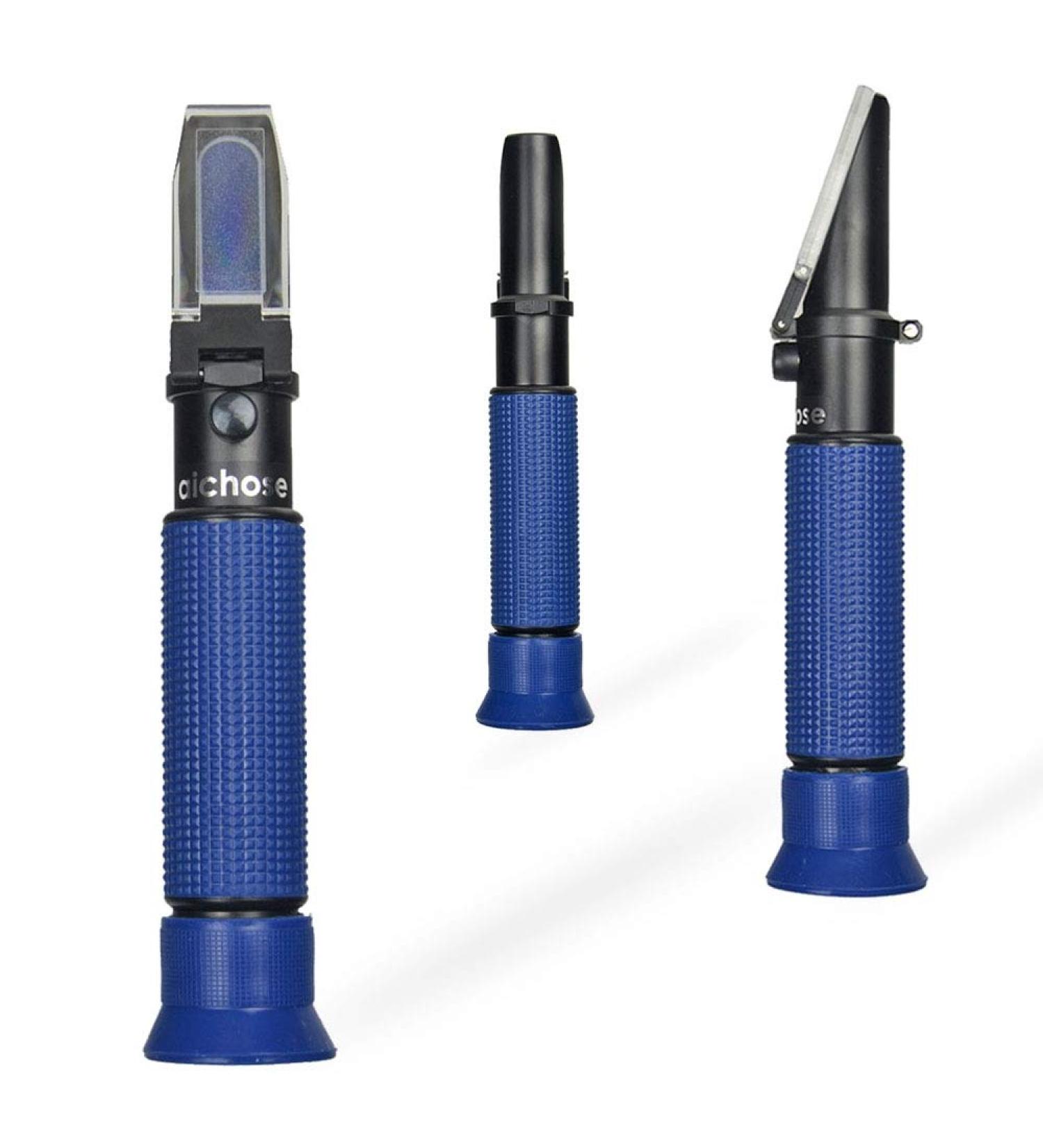Aichose Salinity Refractometer for Seawater & Marine Fishkeeping Aquarium | Saltwater Pool | ATC Function | Dual Scale 0-100 Salinity & Specific Gravity - Buy Online on SooperMarket.com