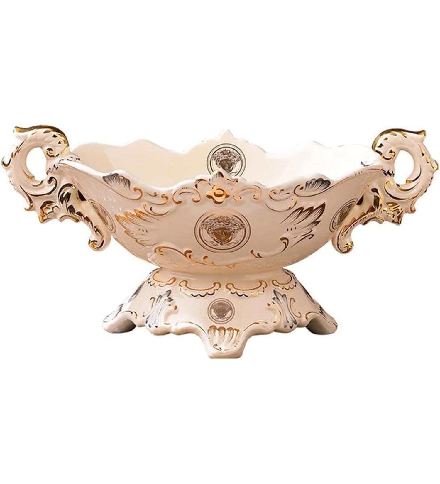 Kitchen Countertop Fruit Rack Fruit Basket Fruit Bowl Fruit Basket Bowl Fruit Bowl Nordic Style Large Serving Bowls Ceramic Serving Bowl Fruit Holder Fruit Basket for Breads Fruits Snacks (Color : Onecolor - Buy Online on SooperMarket.com