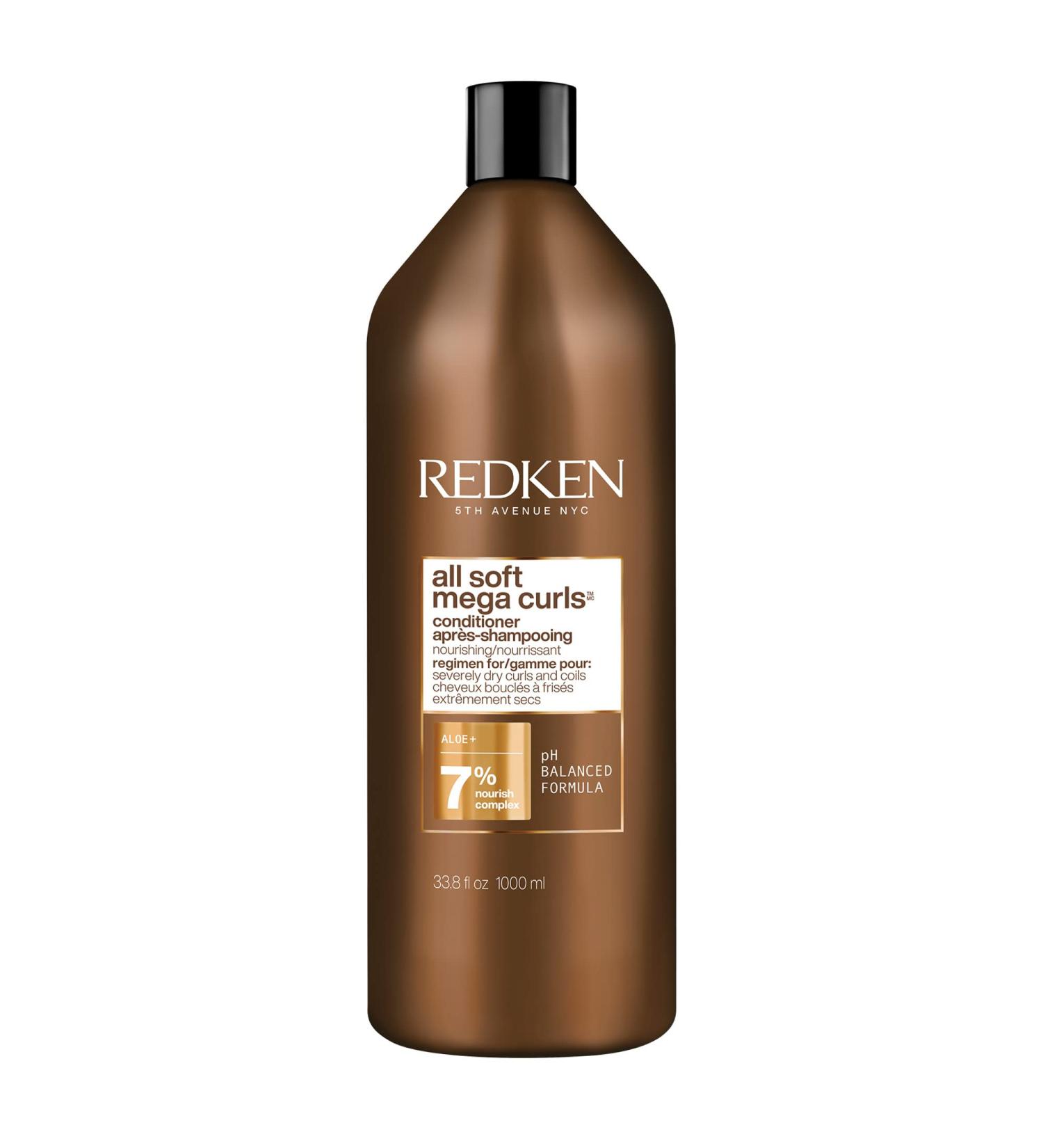 Redken All Soft Mega Curls Conditioner 33.8 Fl Oz - Nourishing Formula for Extremely Dry, Curly & Coily Hair with Aloe Vera - Buy Online on SooperMarket.com