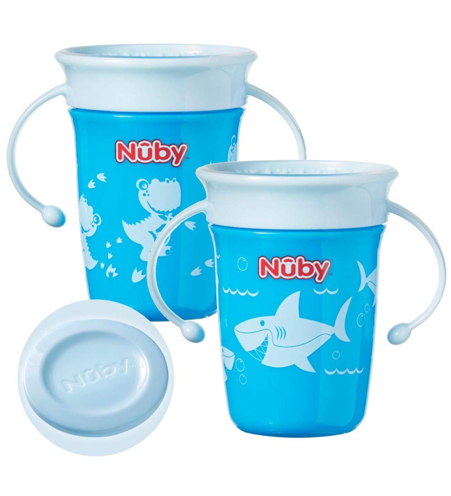 Nuby Sipeez 360 Degree Wonder Mini Cups Assorted colors 2 Count (Pack of 1) Mini Blue/Red - Buy Online on SooperMarket.com